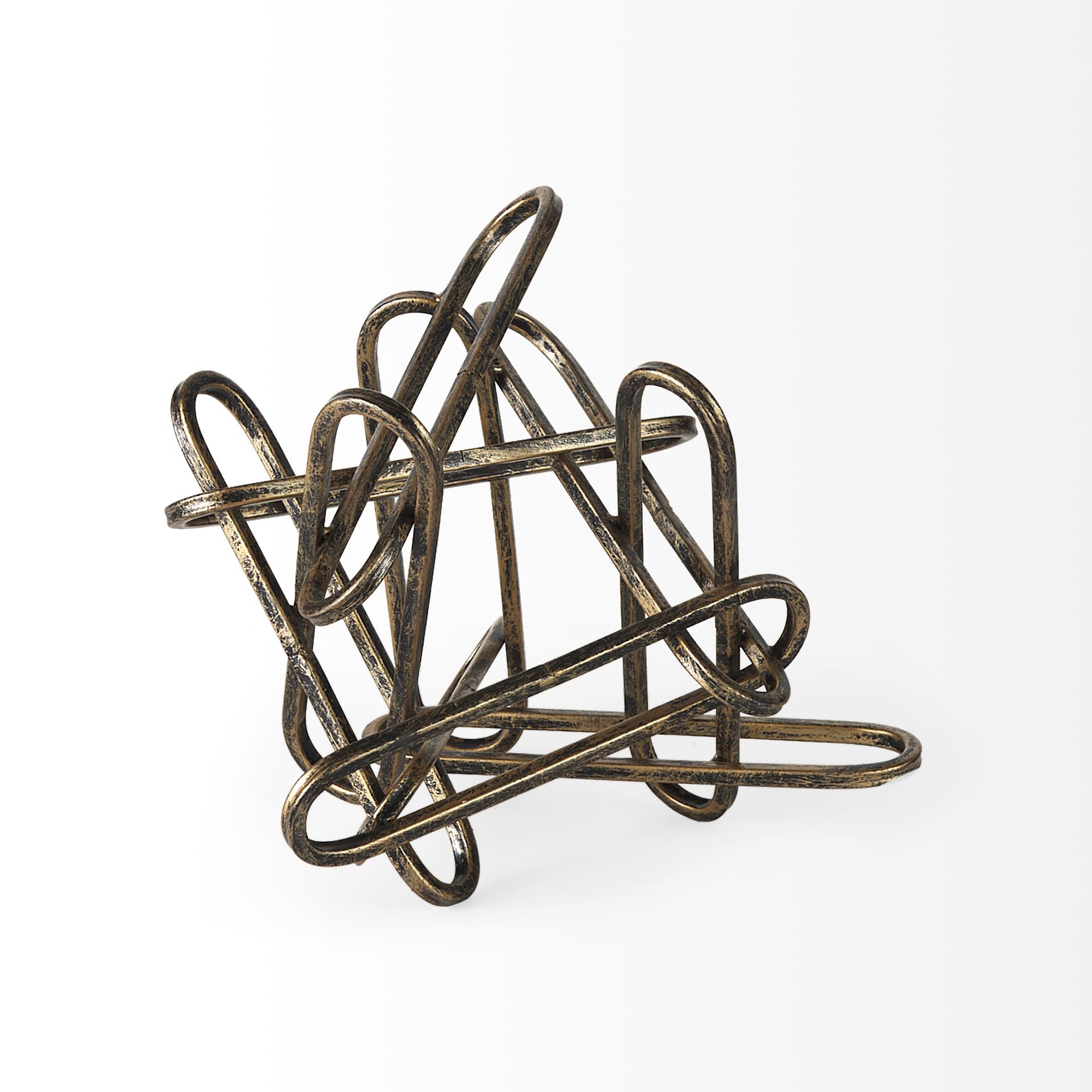 Henderson II 10L x 12W Gold Metal Paperclip Object — product photograph