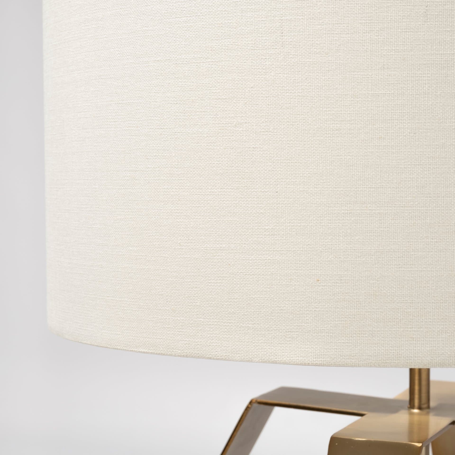 Edwards (26"H) Gold Metal Base w/ Cream Fabric Shade Table Lamp — product photograph