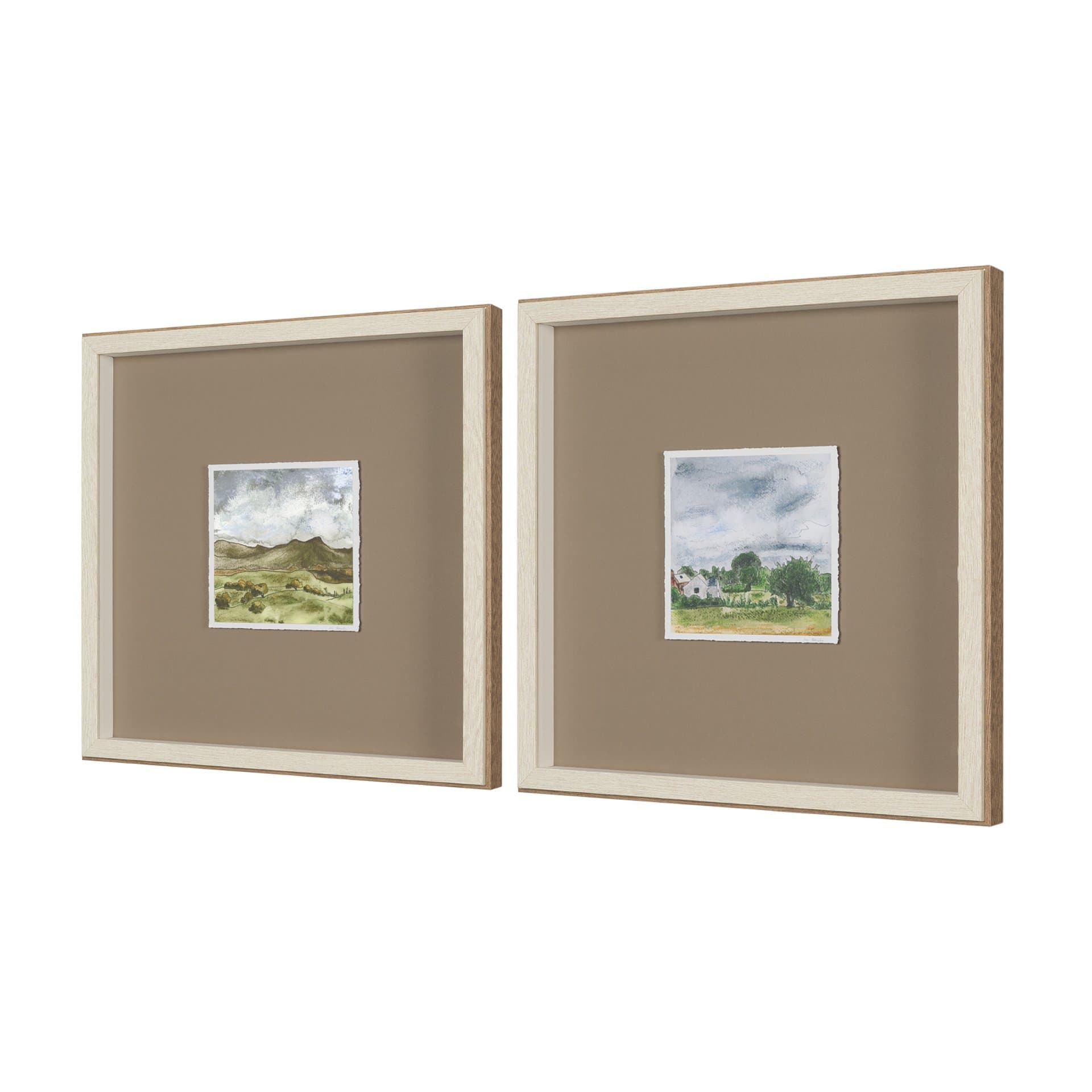 Discovery (Set of 2) by Ira Havuka Hand-Embellished Framed Artwork Matted under Glass — product photograph