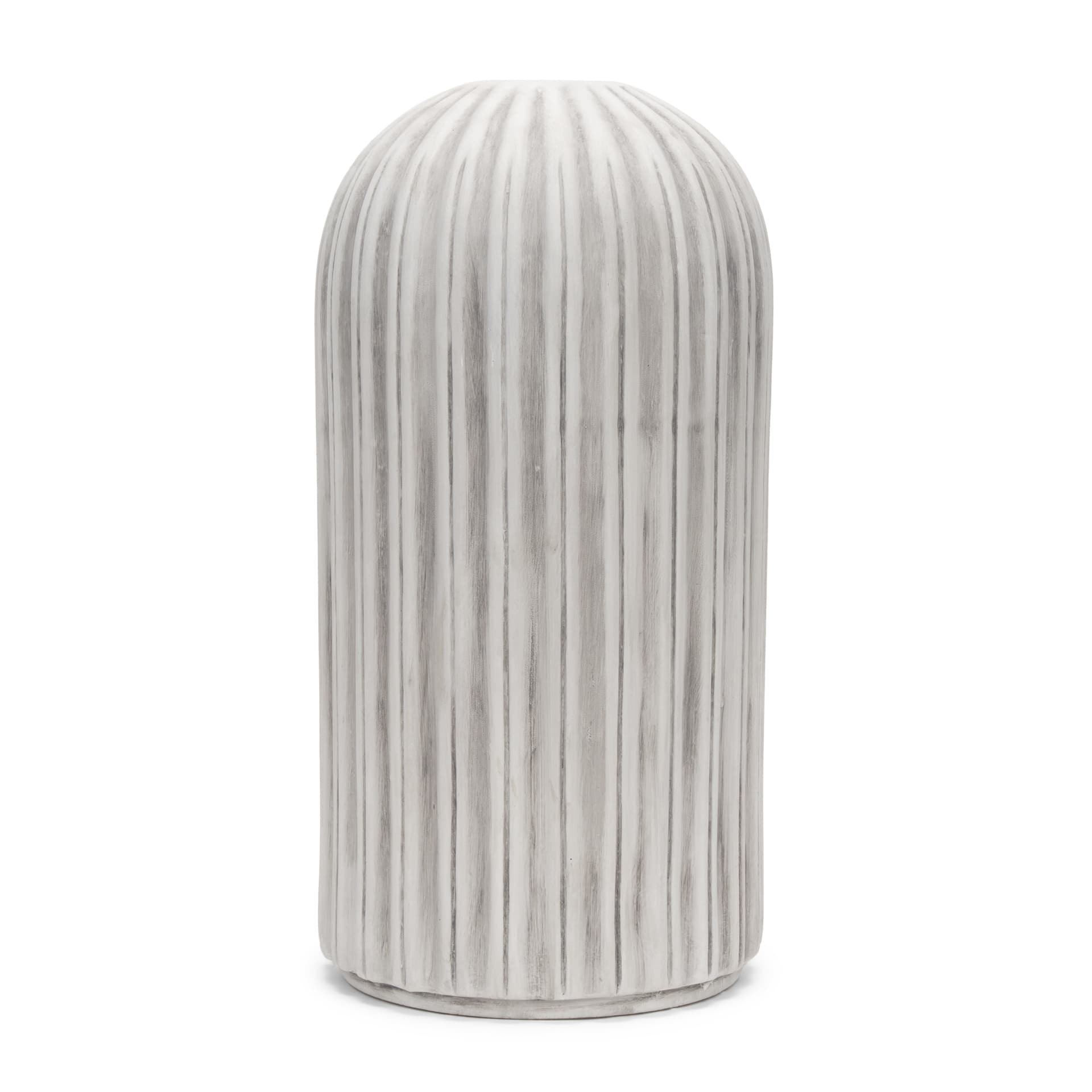 Ummi Tall Off White w/ Gray Antiquing Ceramic Vase — product photograph