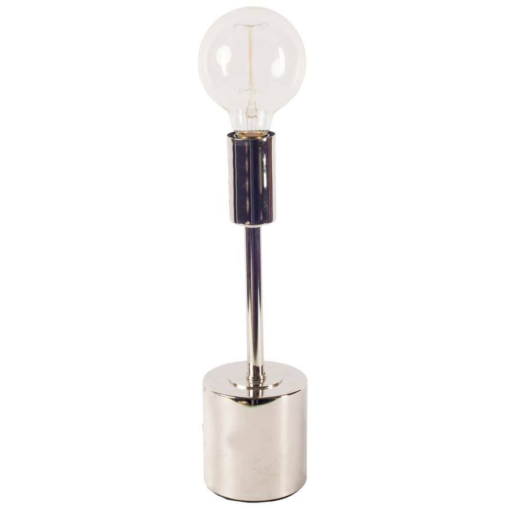 Mooney (17.5"H) Metallic-Silver Metal Shade-less Table Lamp — product photograph