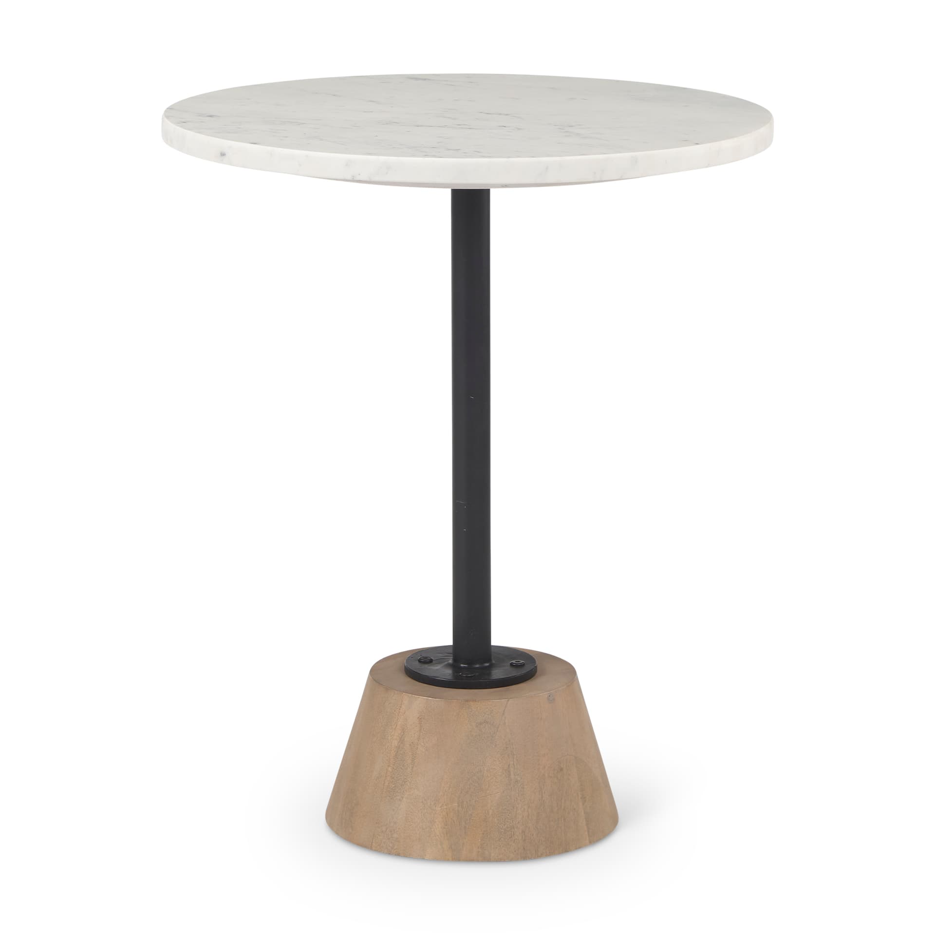 Maxwell Marble Top Pedestal End/Side Table — product photograph