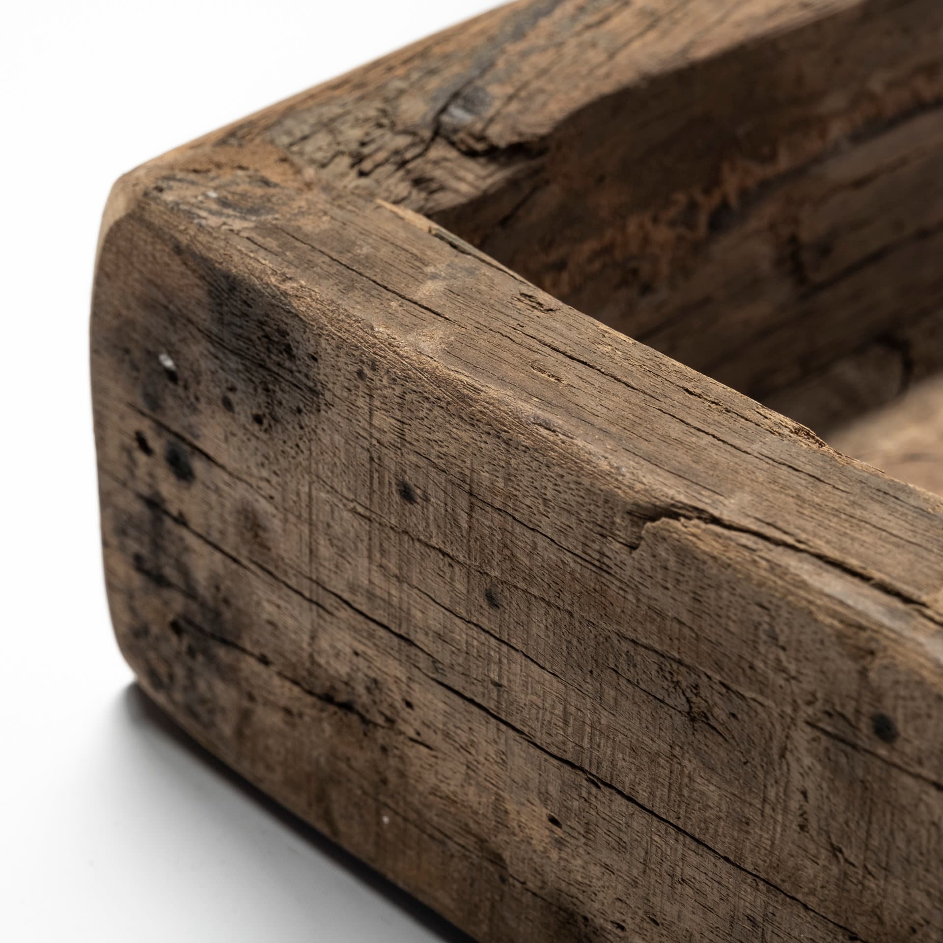 Carson (Small) 24L x 24W Brown Reclaimed Wood Tray — product photograph