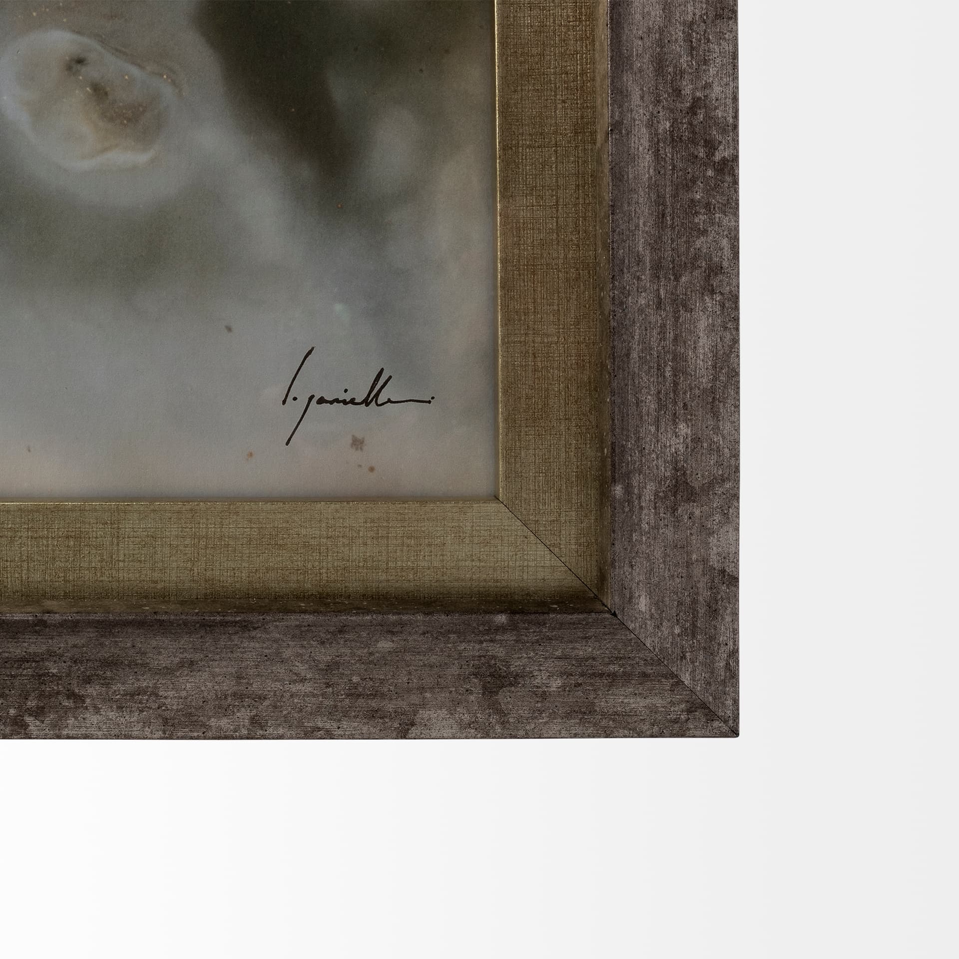 Equatorial Drift III by Mercana Studio Hand Embellished Textured Framed Art Print Matted under Glass — product photograph