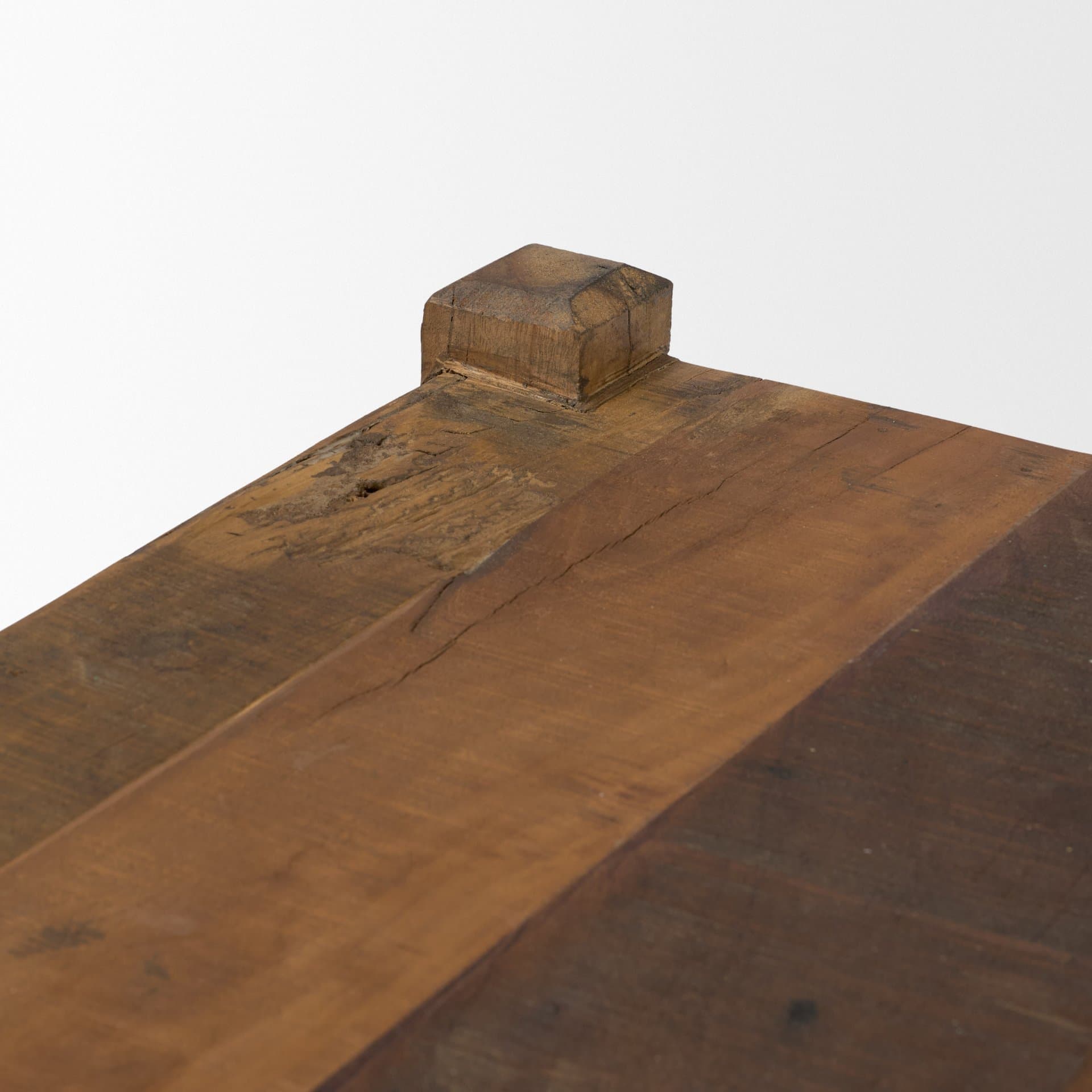 Ashwick Dark Brown Reclaimed Wood Bench — product photograph