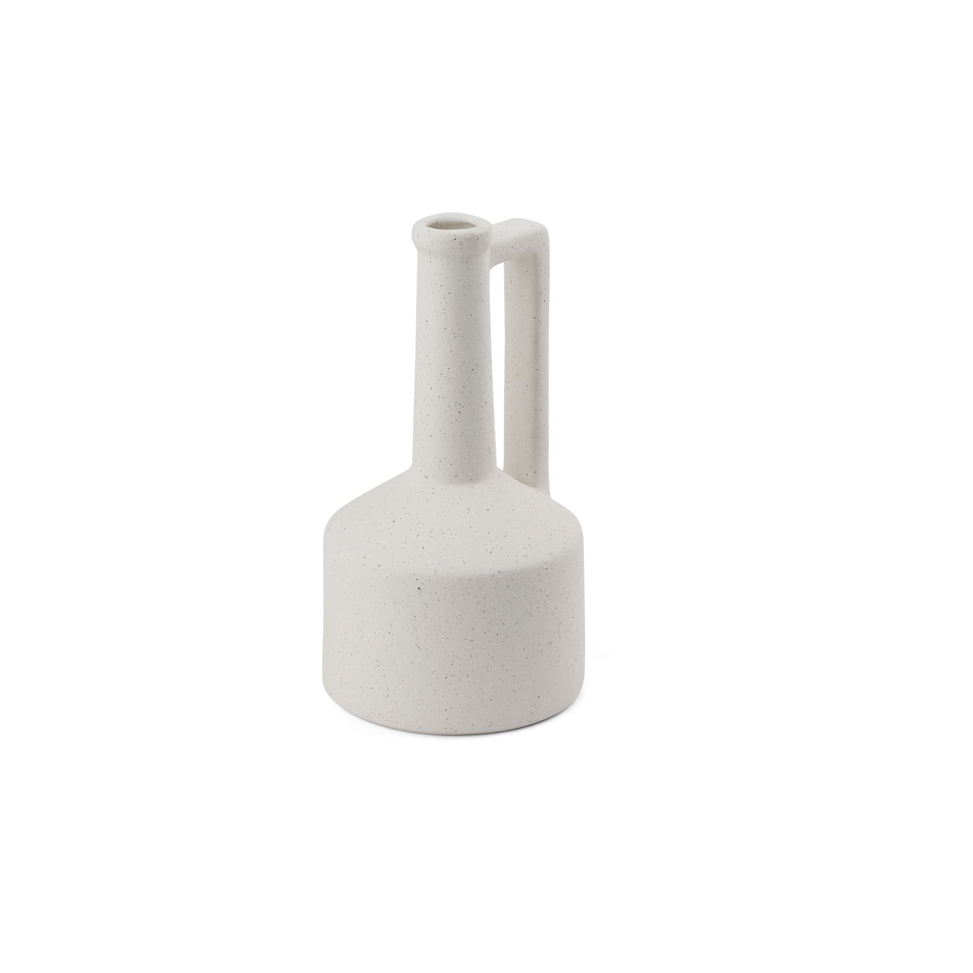 Burton 10.8H Small White Ceramic Jug Vase — product photograph