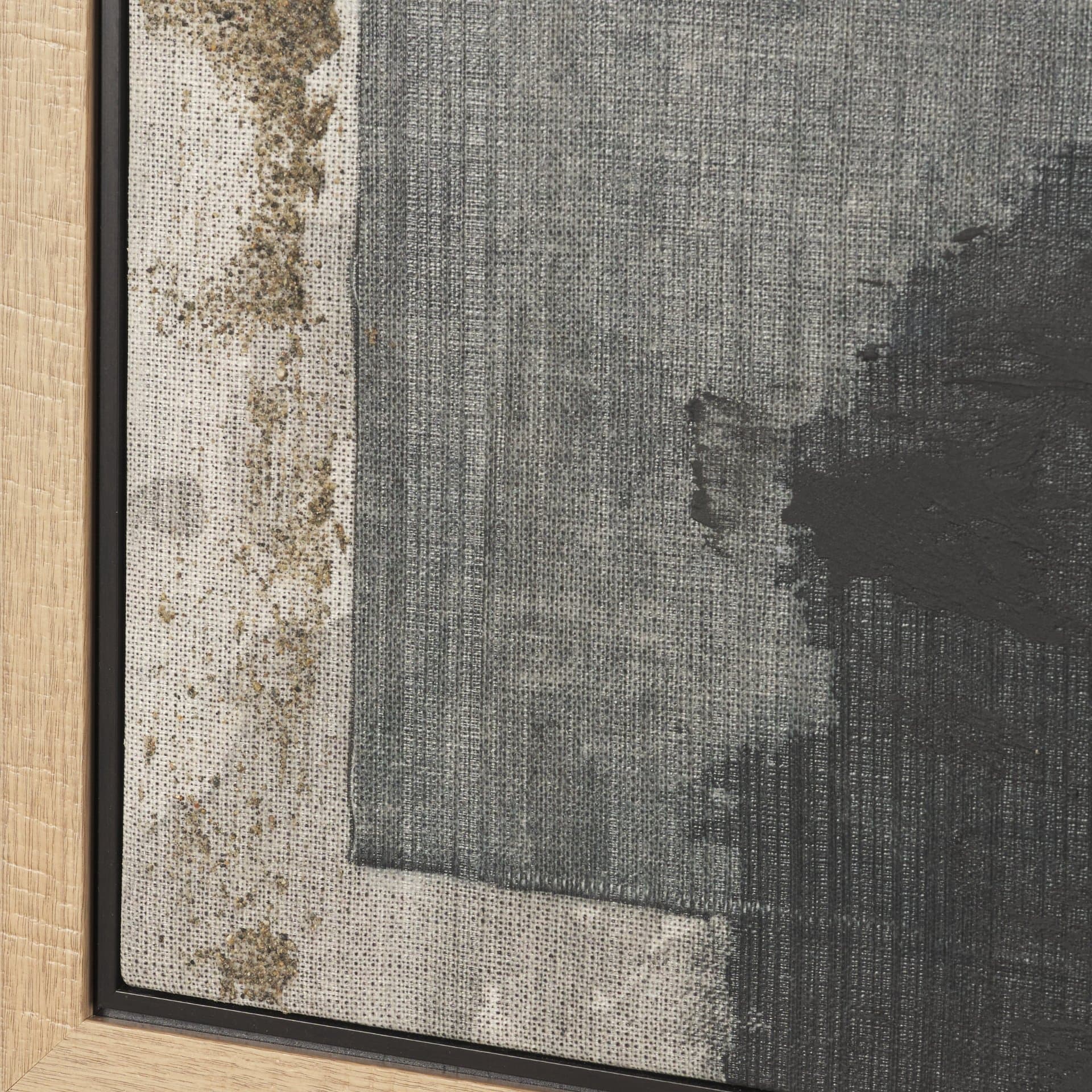 Textural Echo - Ash by Kristine Hegre Hand-Embellished Textured Framed Canvas Artwork — product photograph