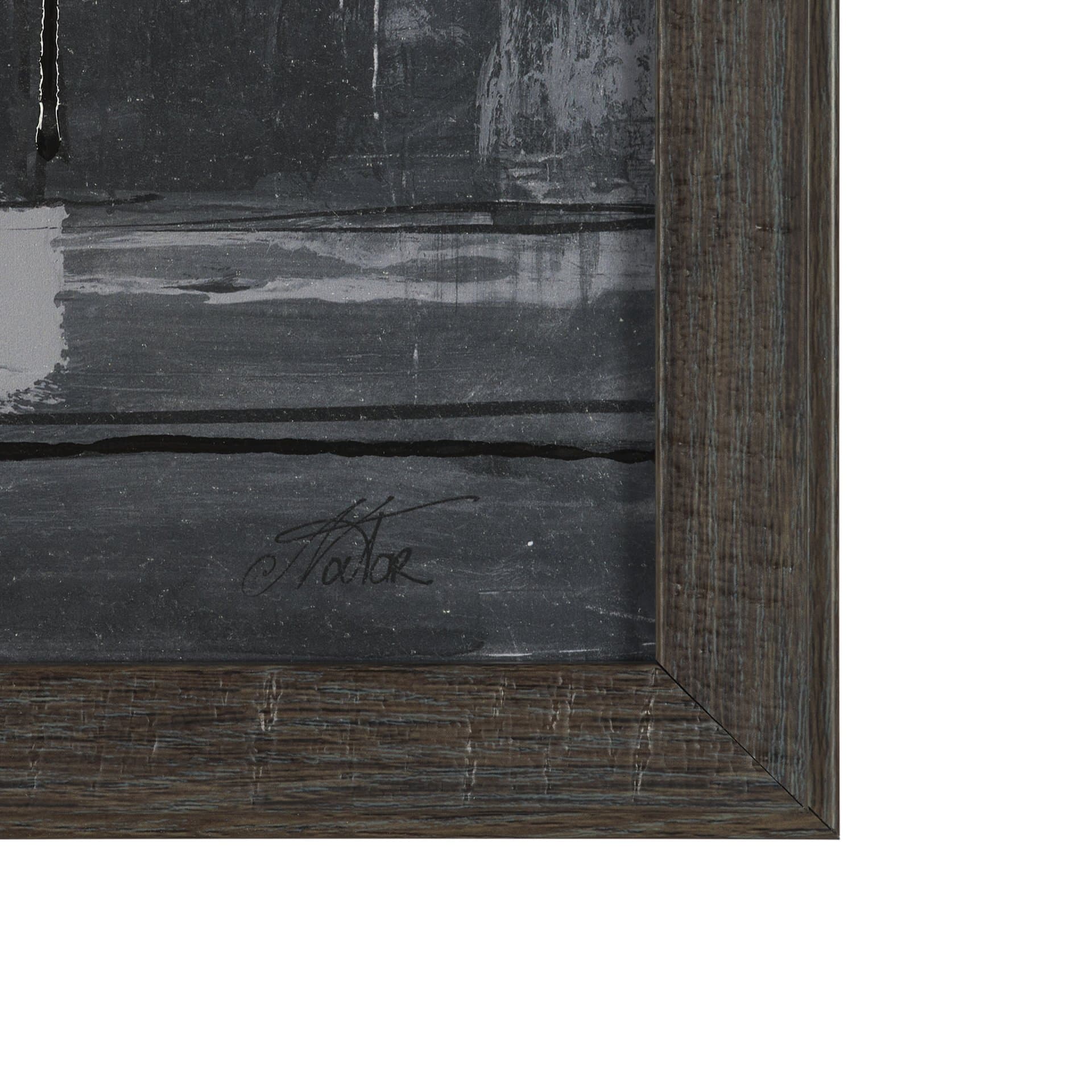 Community 4A by Mercana Studio Hand-Embellished Textured Framed Artwork Matted — product photograph