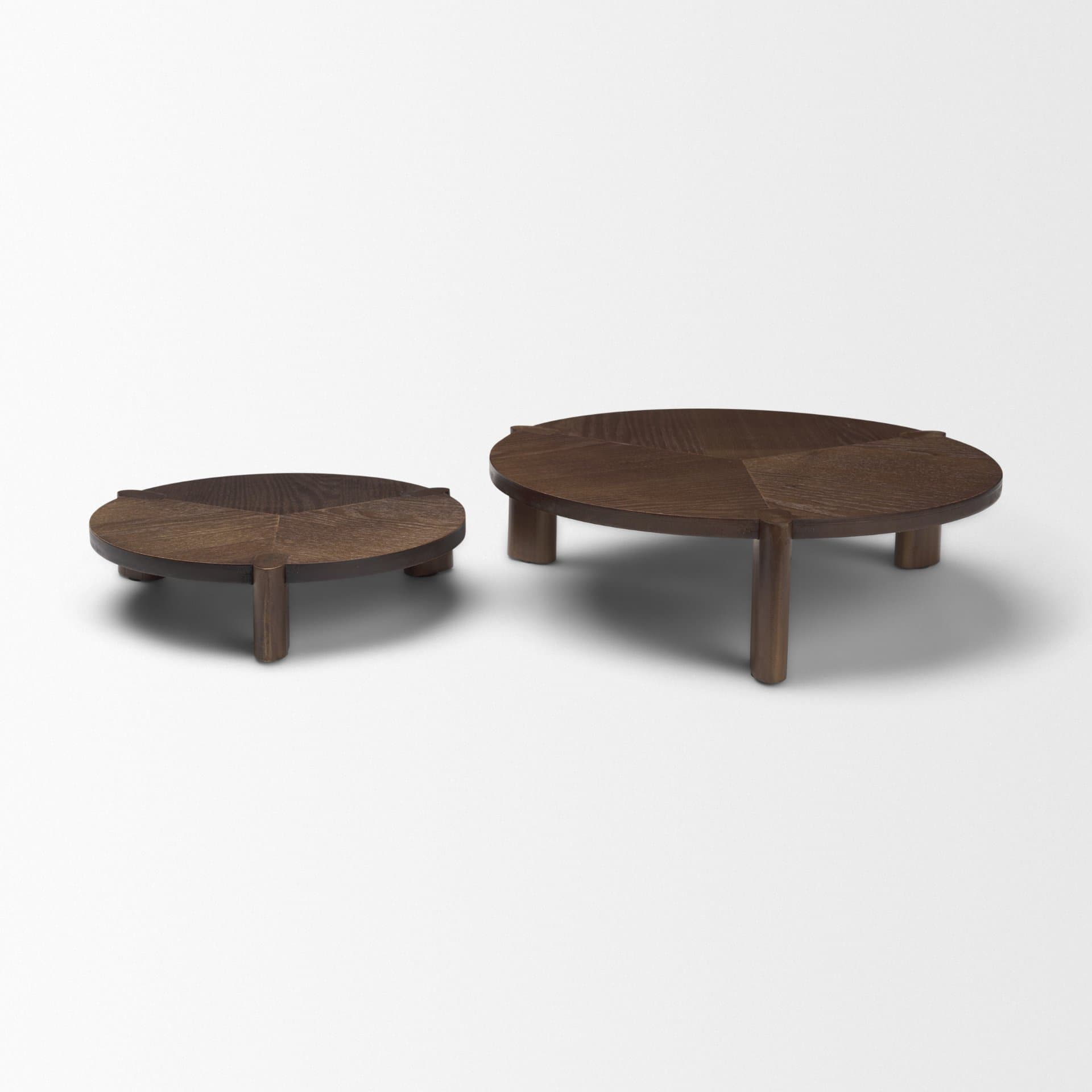 Stow Dark Brown Walnut Wood Risers (Set of 2) — product photograph