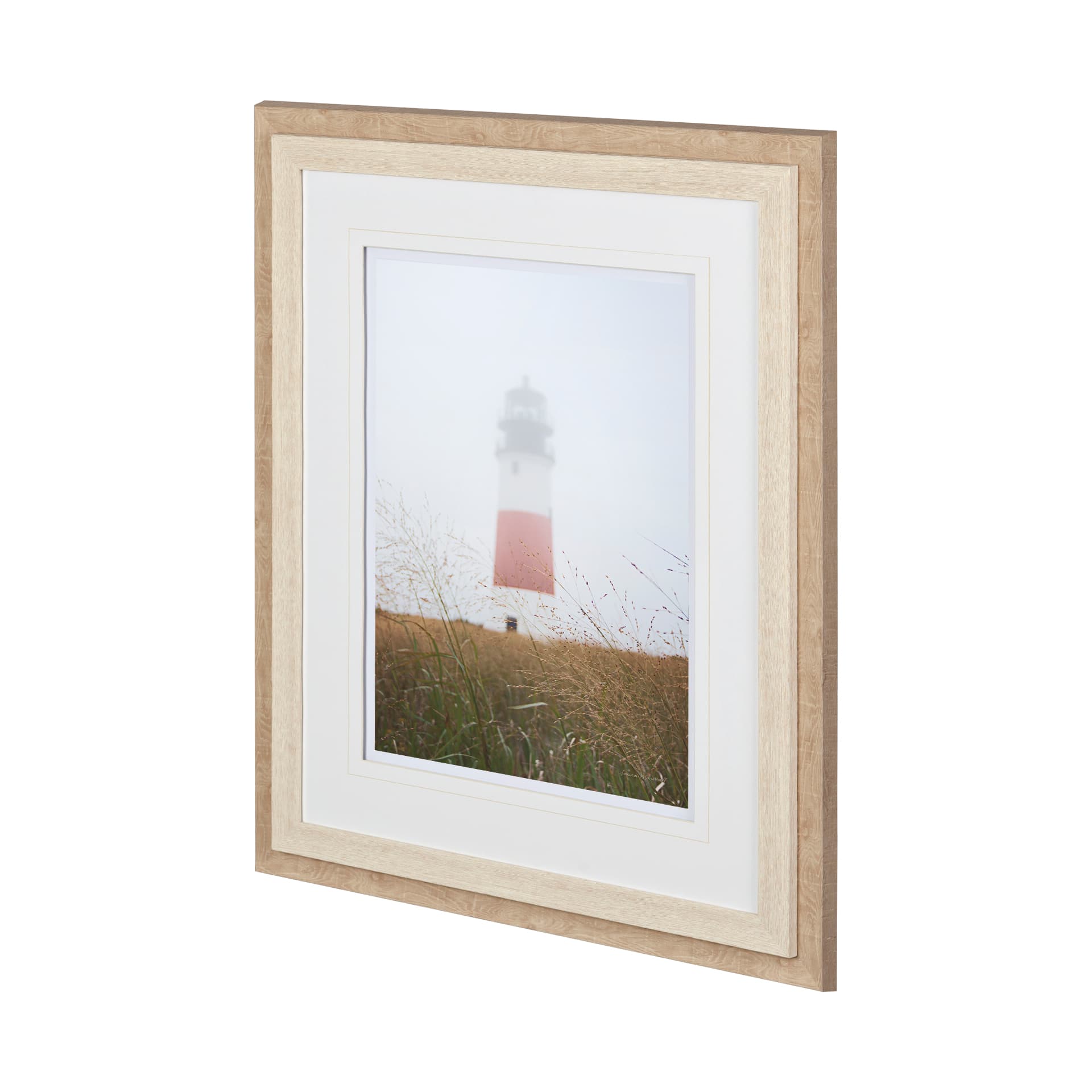 Sankaty Head in the Fog by Mercana Studio a Framed Photo Art Print Matted under Glass — product photograph