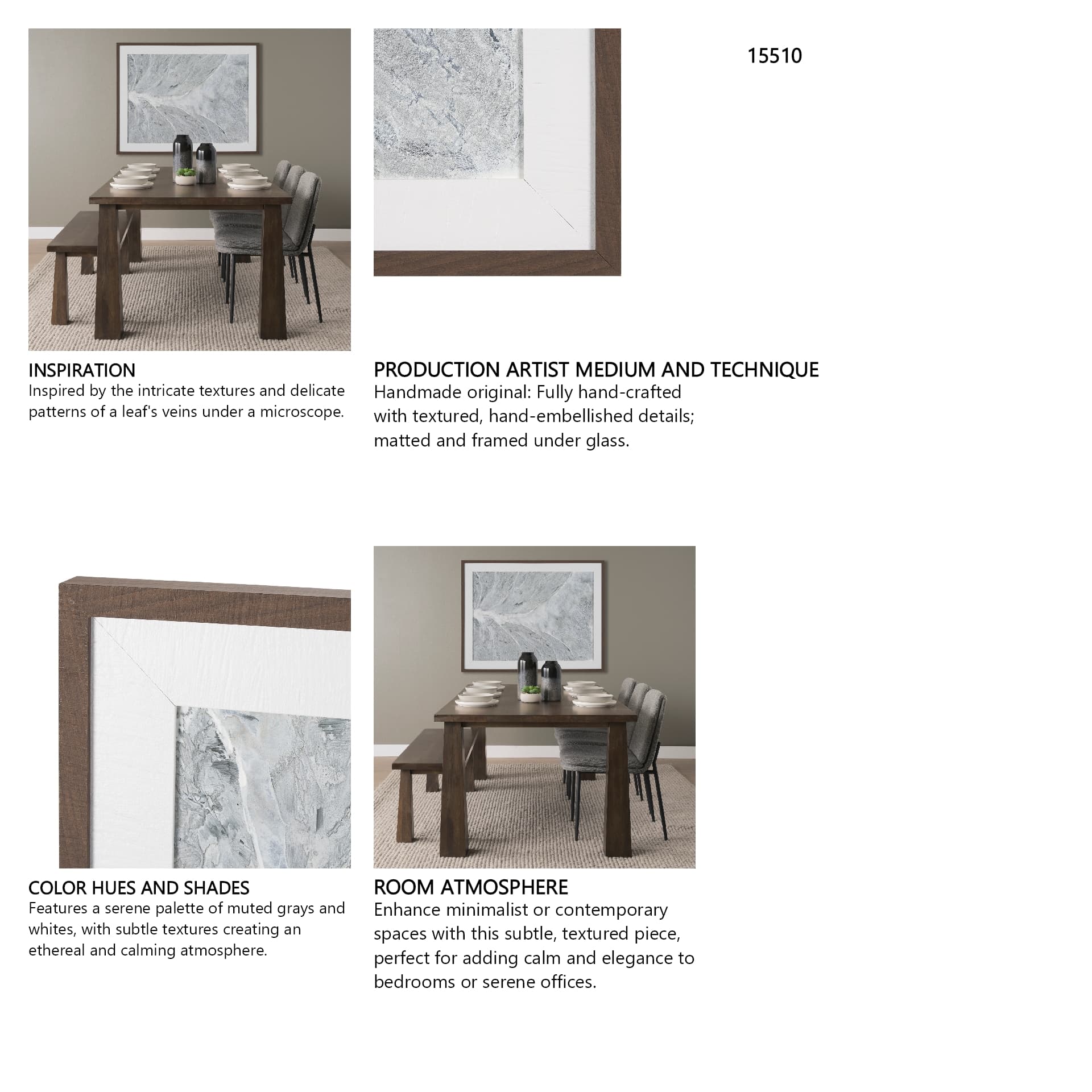 Avalanche by Studio M a handmade Original Framed Artwork — in a styled room