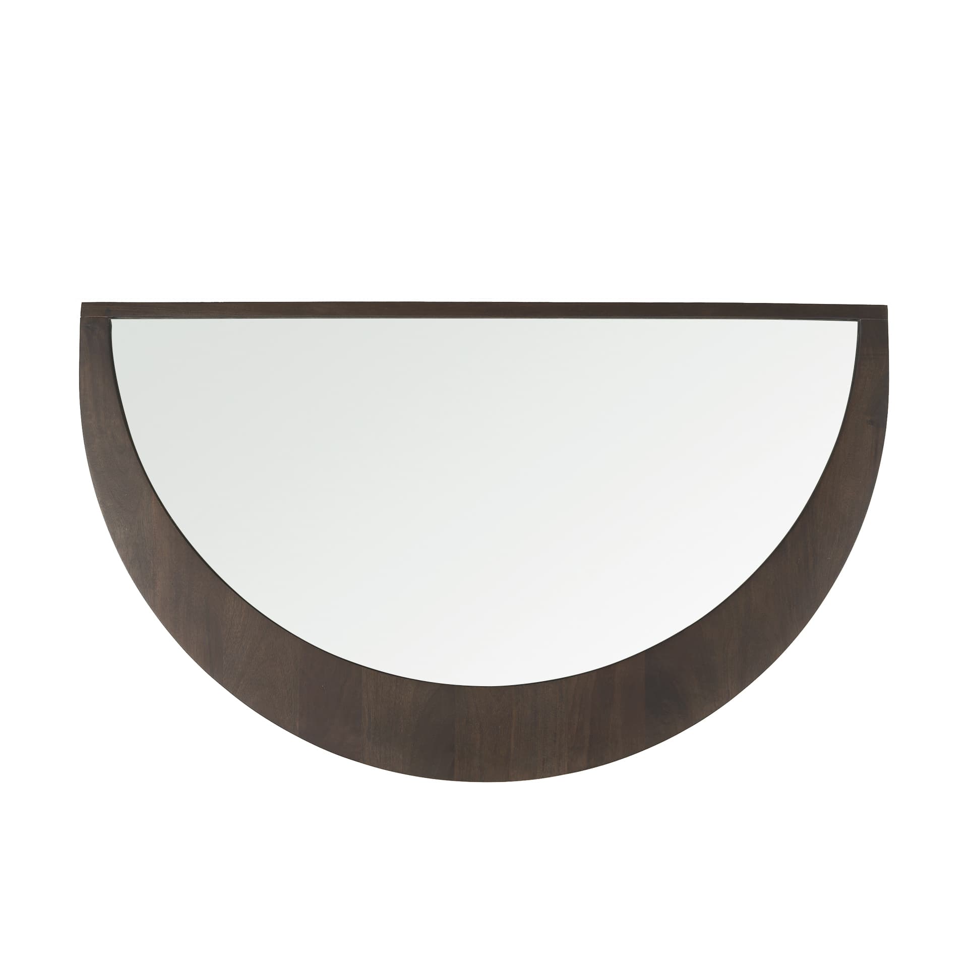 Celeste Dark Brown Wood Large Mirror — product photograph