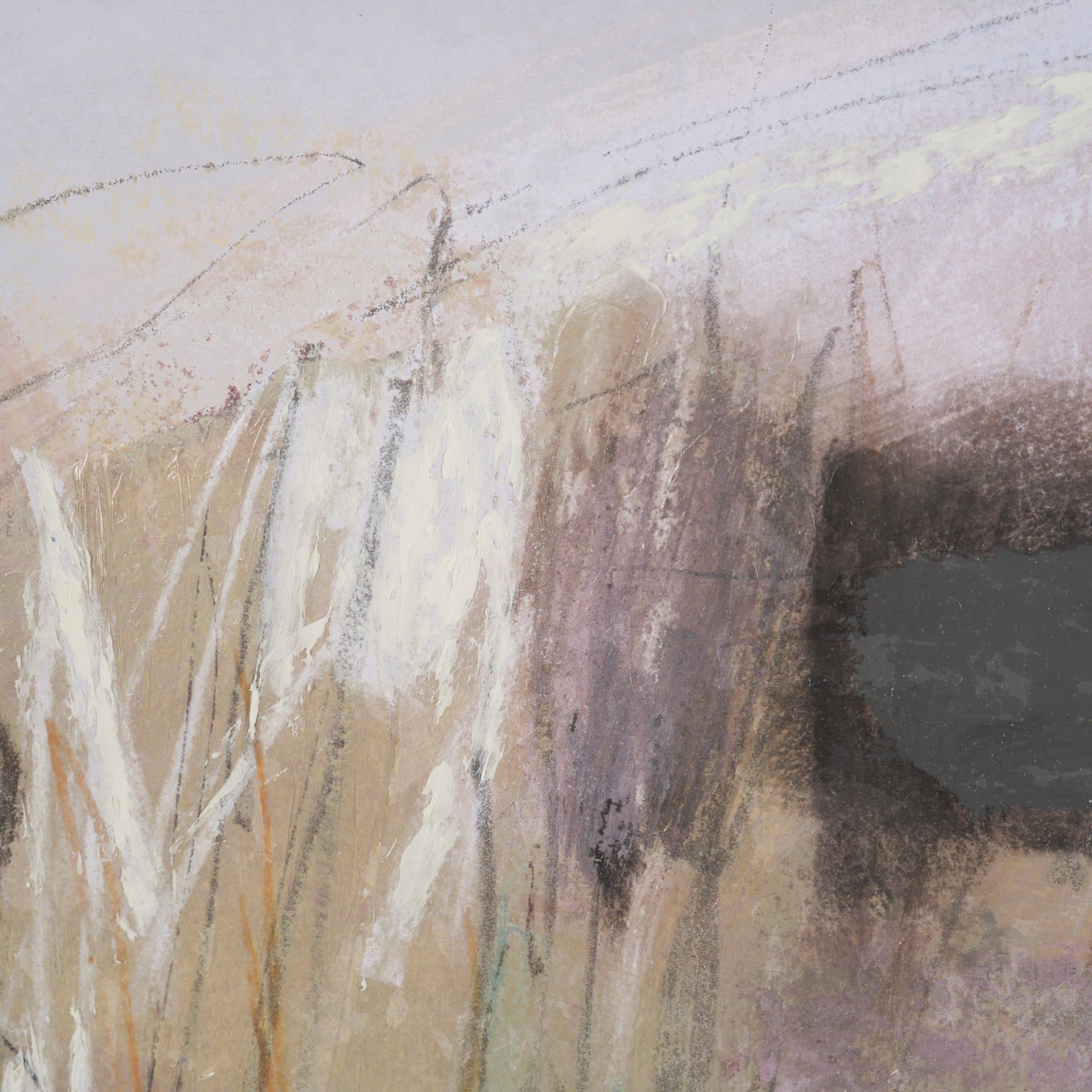 Abstract Autumn 3 by Mercana Studio Hand-Embellished Textured Framed Artwork Matted under Glass — product photograph