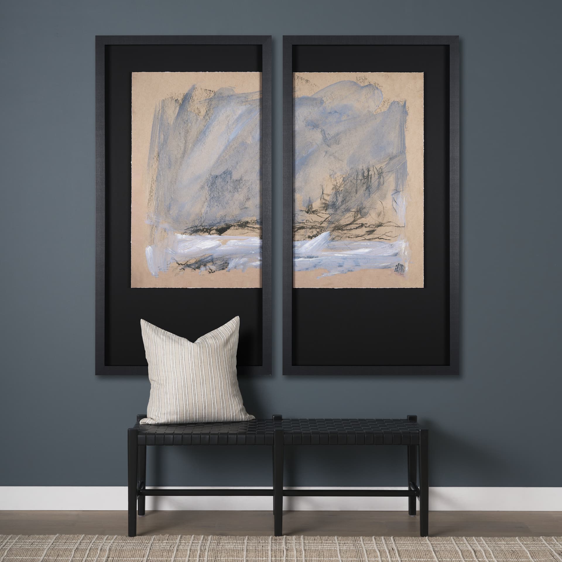 Abstract Landscape by Mercana Studio a Framed Art Print — in a styled room