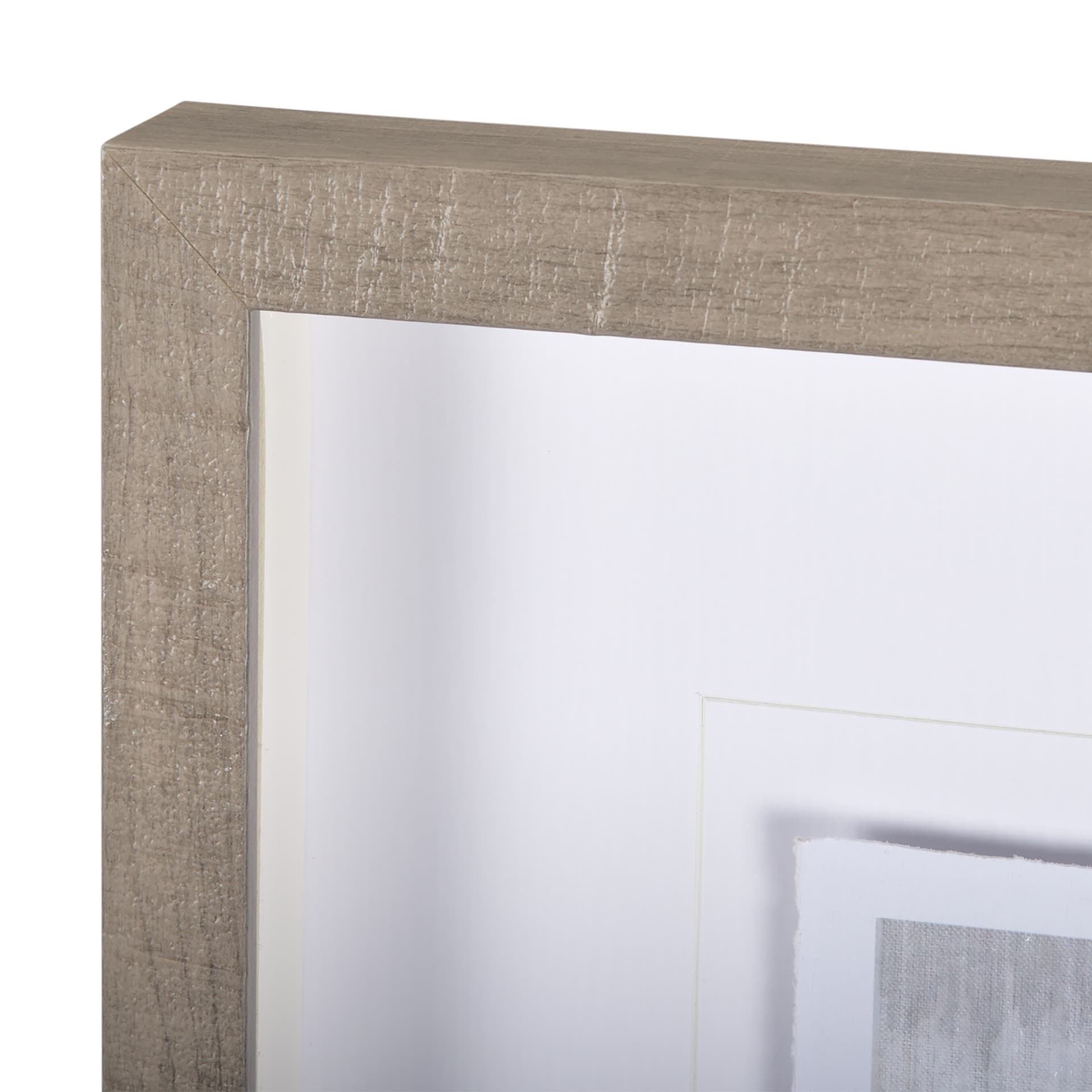 Ikat Patterns V by Silvia Krause a Hand Embellished Textured Framed Art Print Matted under Glass — product photograph