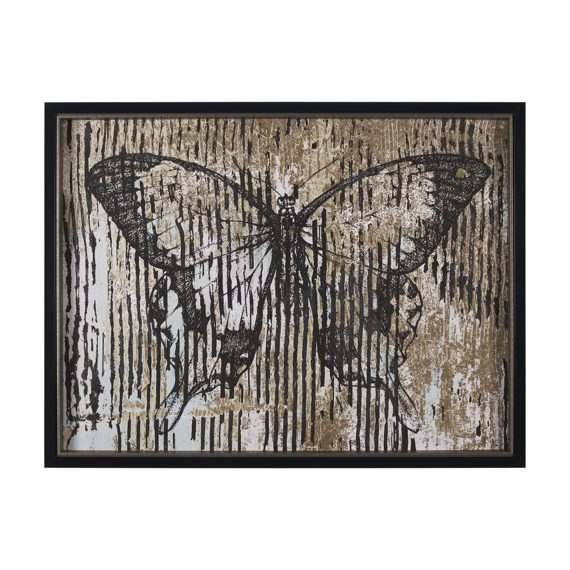 Papillon I by Mercana Studio a Hand Embellished Framed Art Print — product photograph