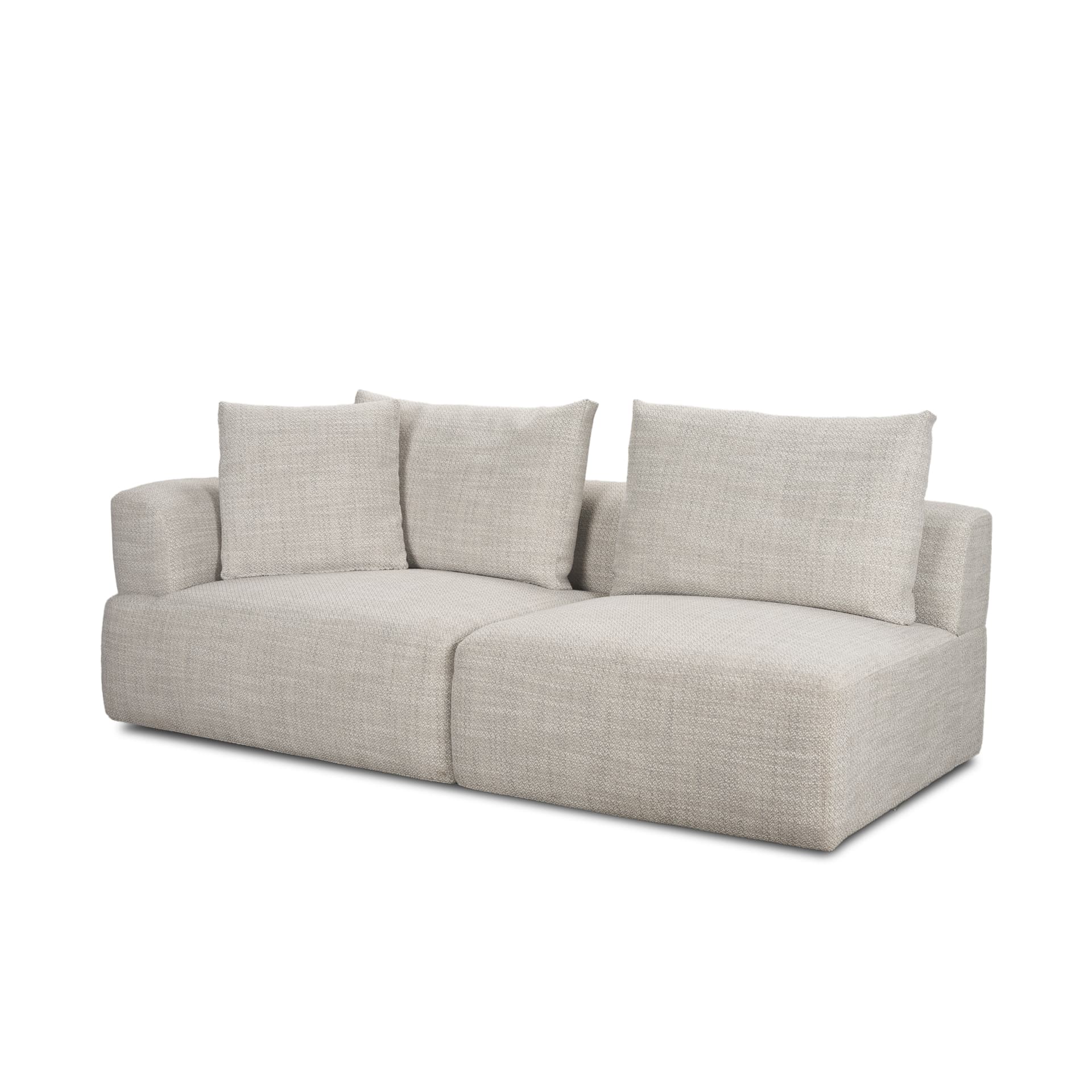 Warner Gray 3 Piece Sofa Set w/Corner Piece — product photograph
