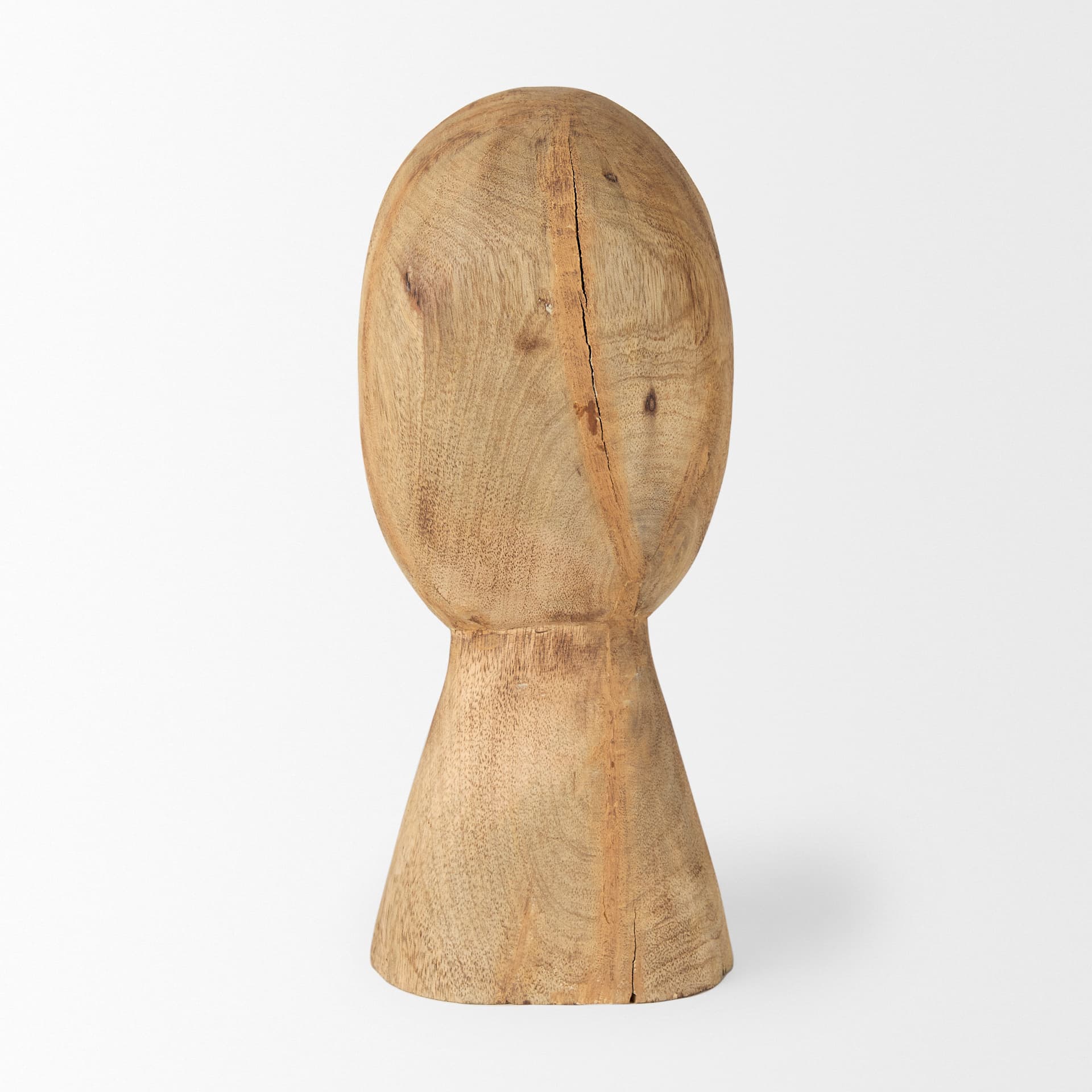 Ivan Medium Wooden Head Sculpture — product photograph