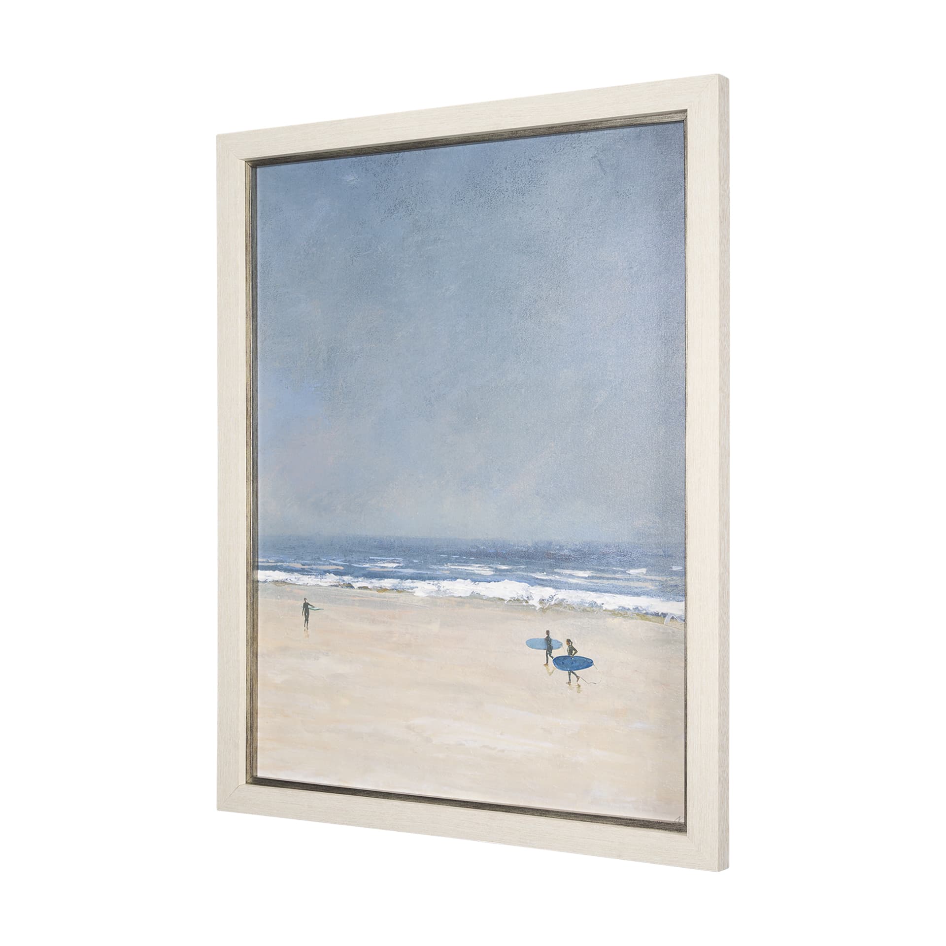 Surfers and The Sea II by Mercana Studio a Hand Embellished Textured Framed Art Print — product photograph