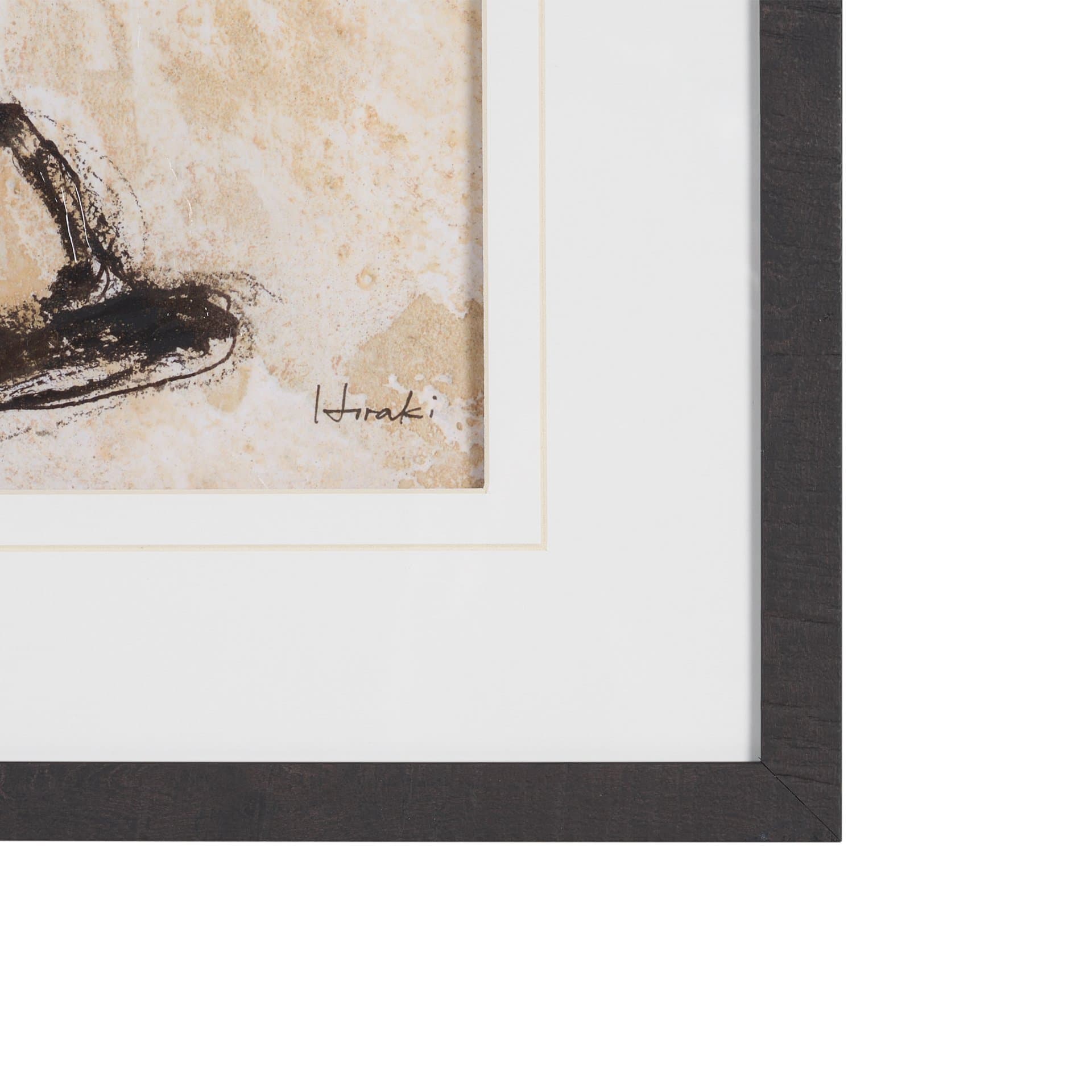 "Hat Trick" by Mercana Studio Hand-Embellished Textured Framed Artwork Matted under Glass — product photograph