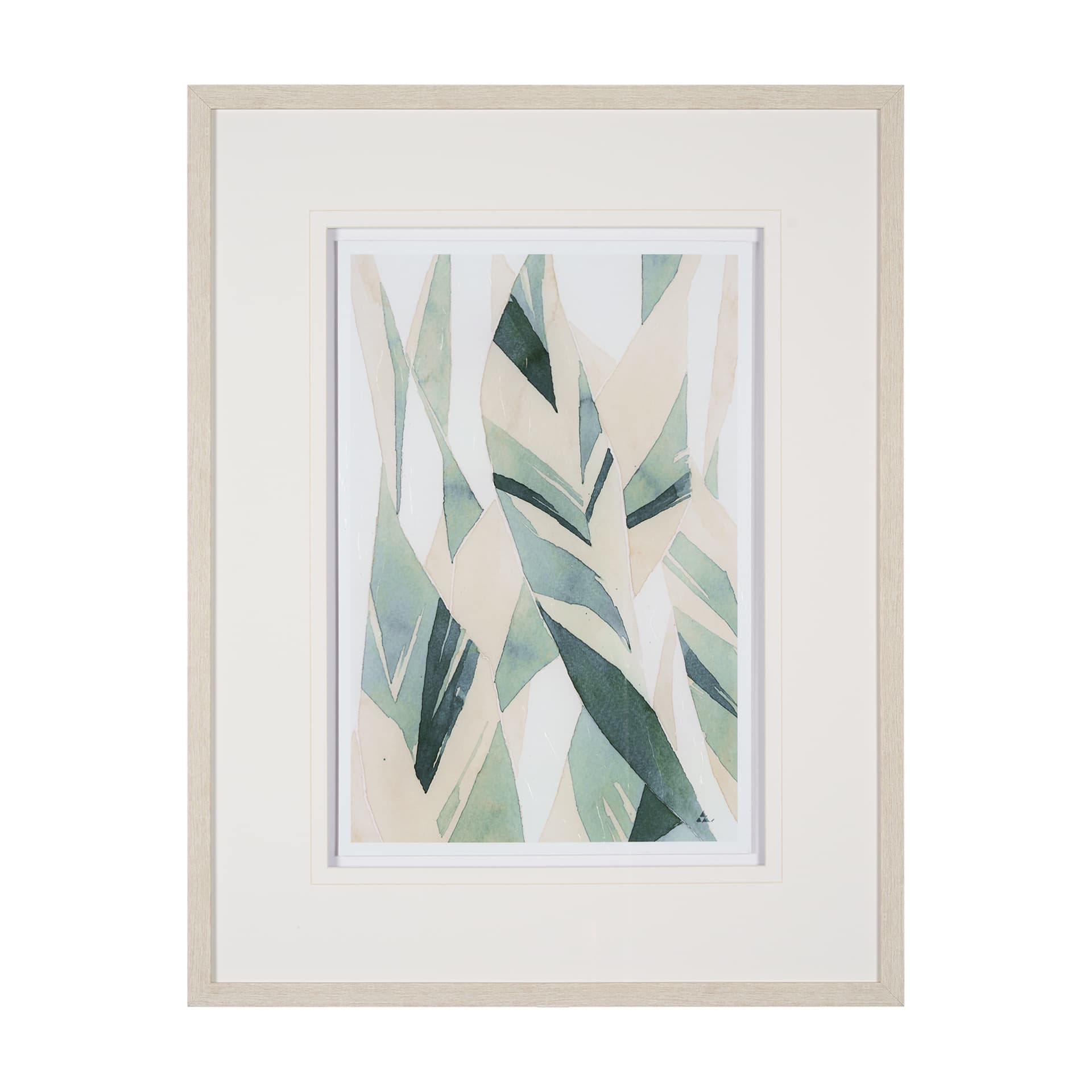 Variegated Patterns I by Mercana Studio Hand Embellished Textured Framed Art Print Matted under Glas — product photograph