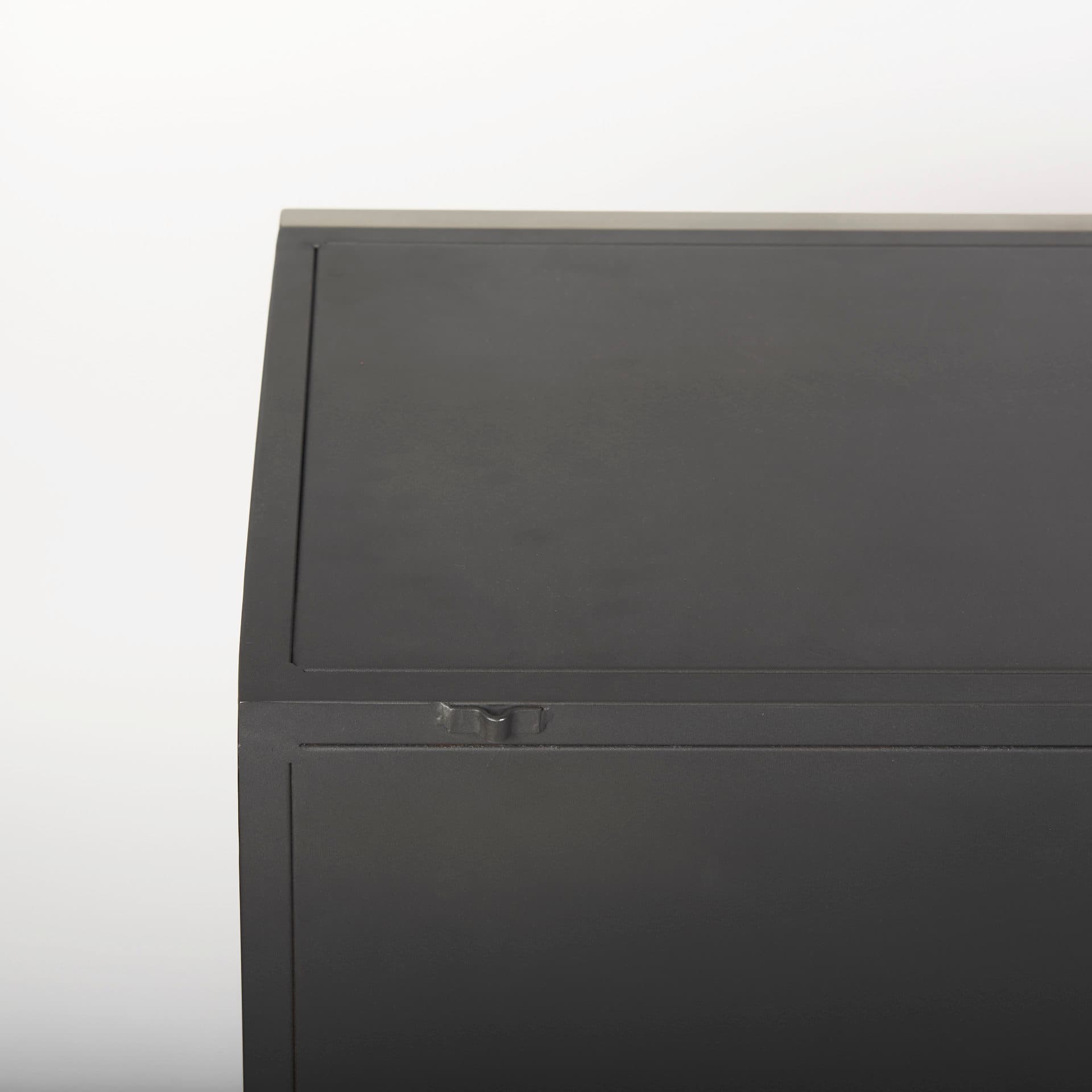 Roxdale 82.0L x 18.0W x 29.0H Acid Wash Metal Sideboard — product photograph