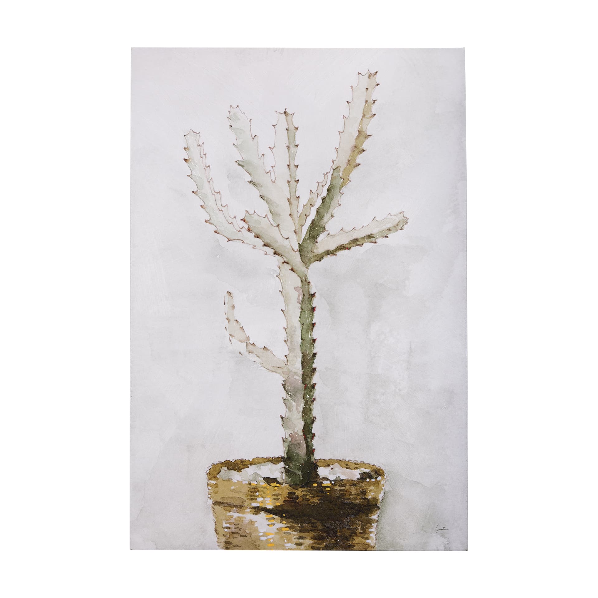 Cactus I by Mercana Studio a Hand Embellished Textured Canvas — product photograph