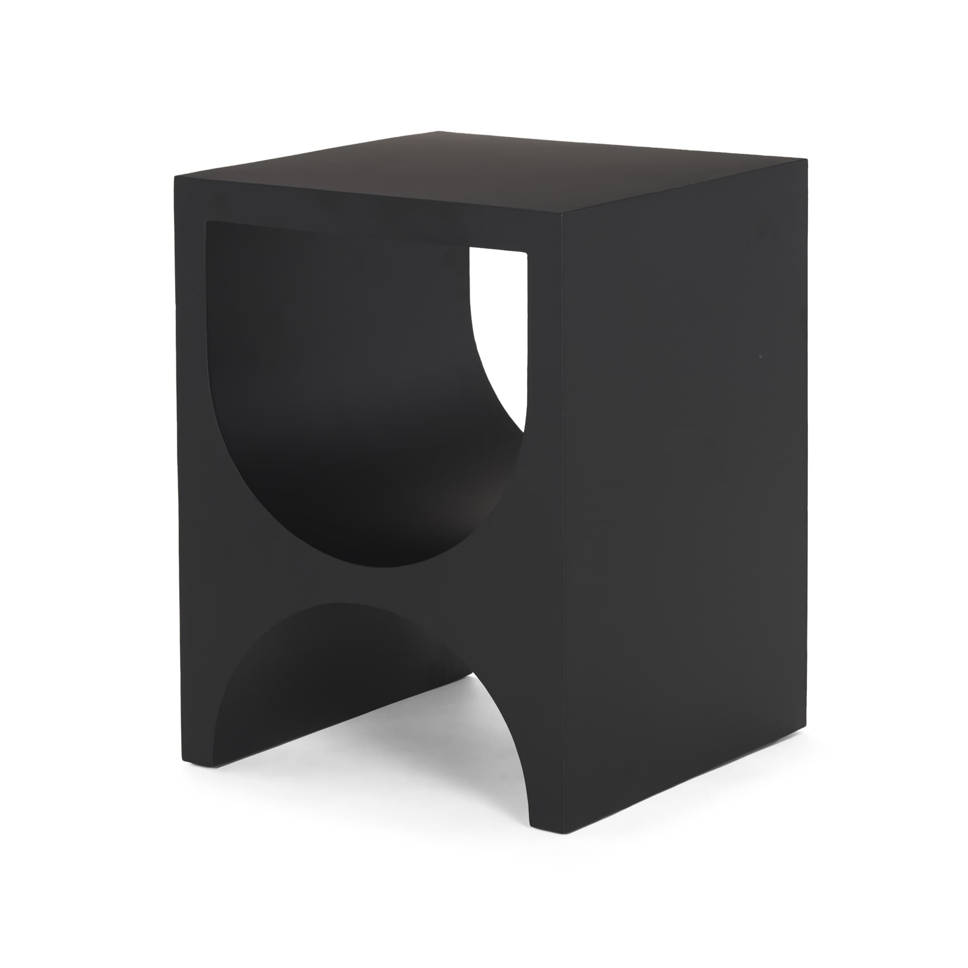 Sobi Matte Black Square Metal Side Table — product photograph