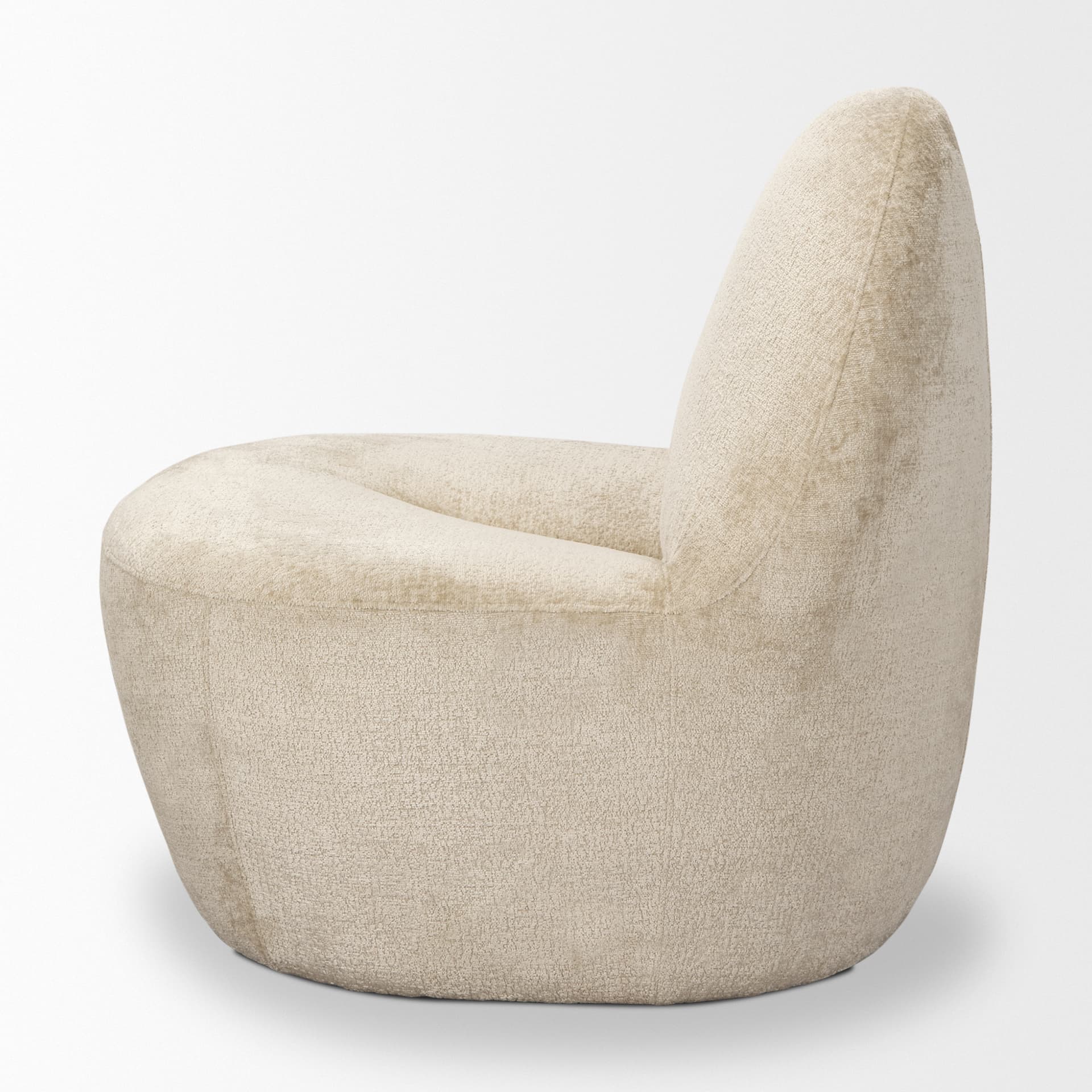 Beverly Beige Chenille Accent Chair — product photograph