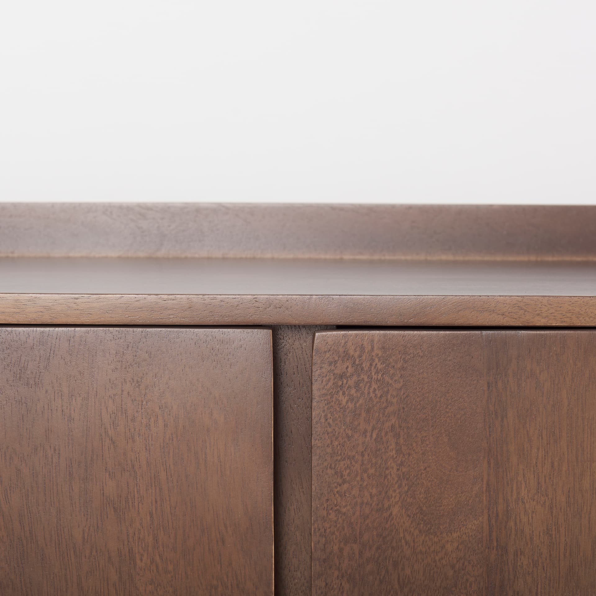 Lillie Medium Brown Wood 4 Door Tray Top Sideboard — product photograph