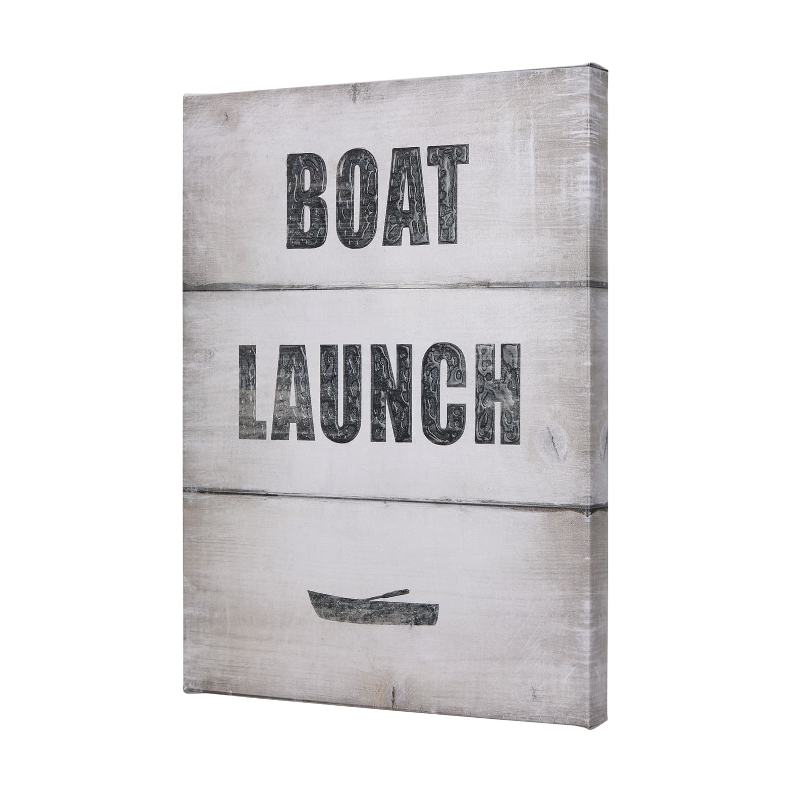 Boat Launch by Mercana Studio a Hand Embellished Textured Canvas — product photograph