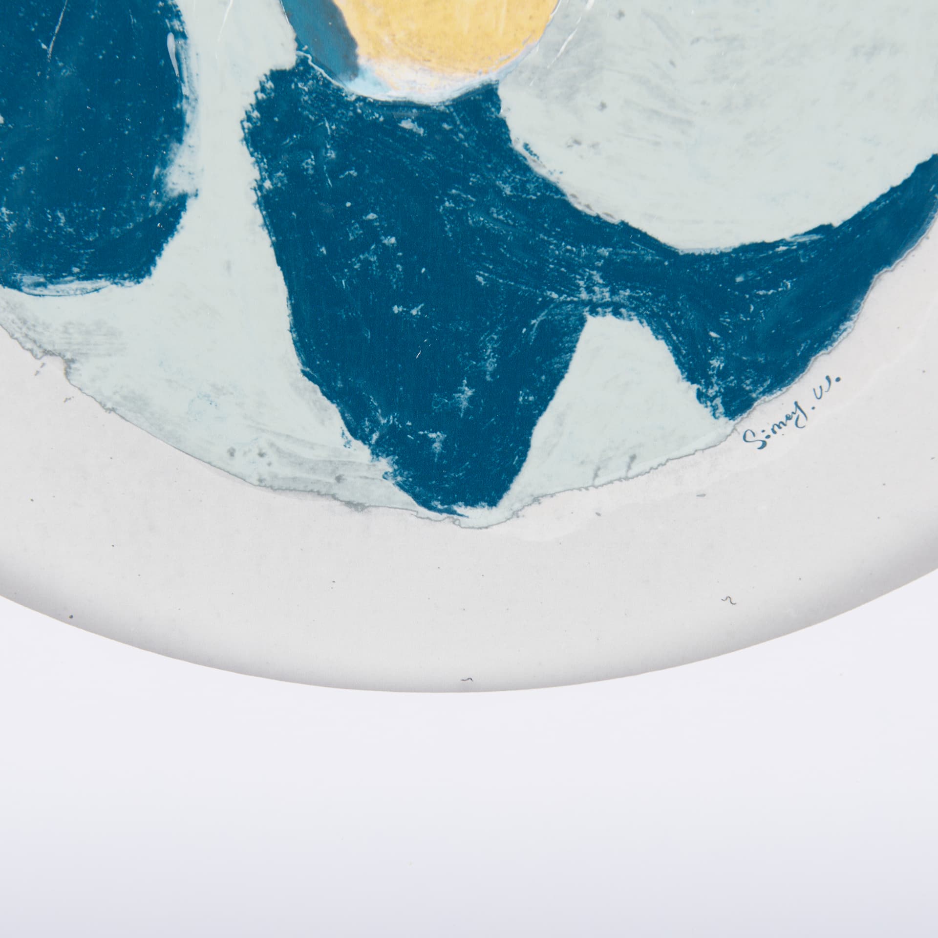 Numbers VIII by Mercana Studio a Hand Embellished Textured Framed Art Print Matted under Glass — product photograph