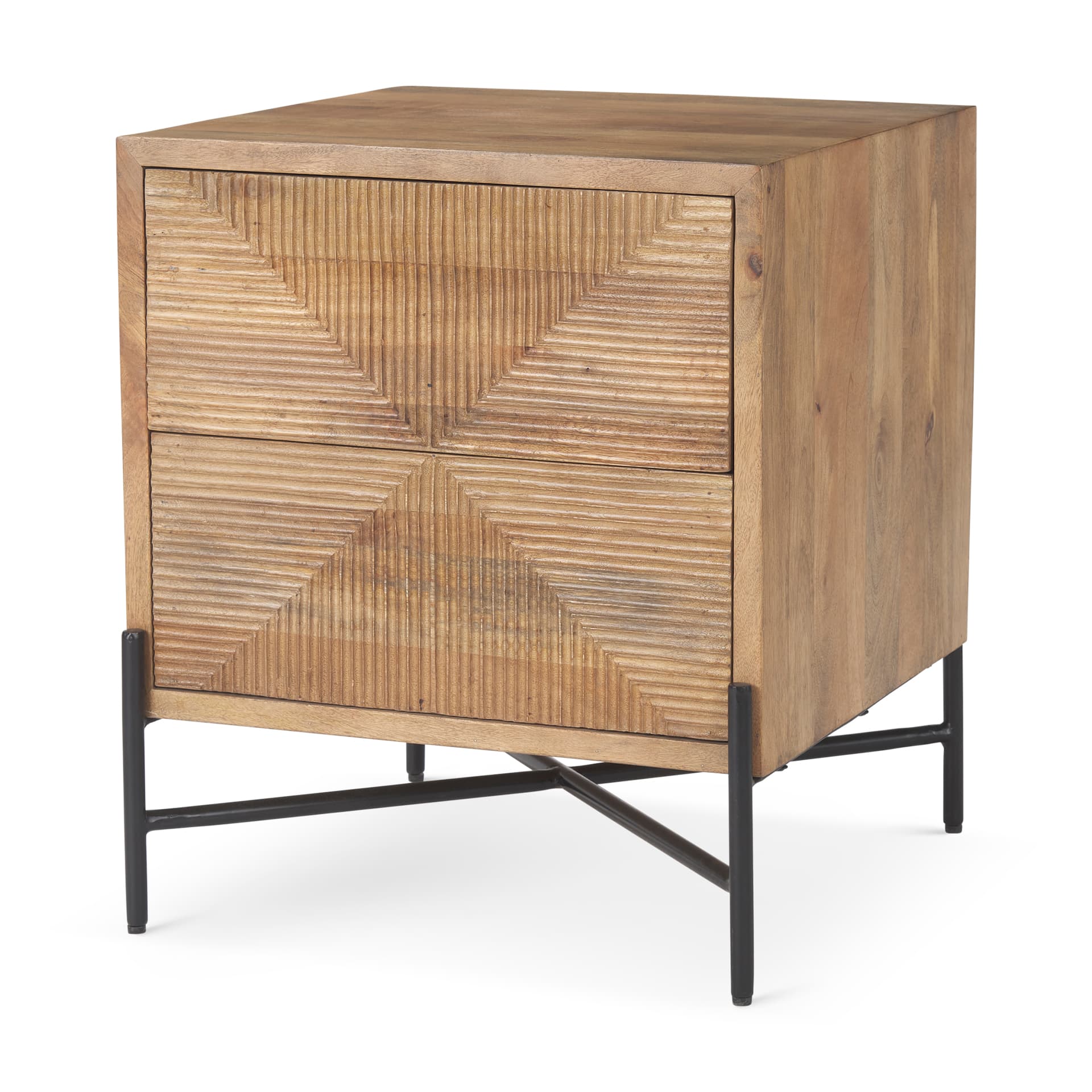 Cairo 22.0L x 22.0W x 26.0H Wood 2 Drawer Accent table — product photograph