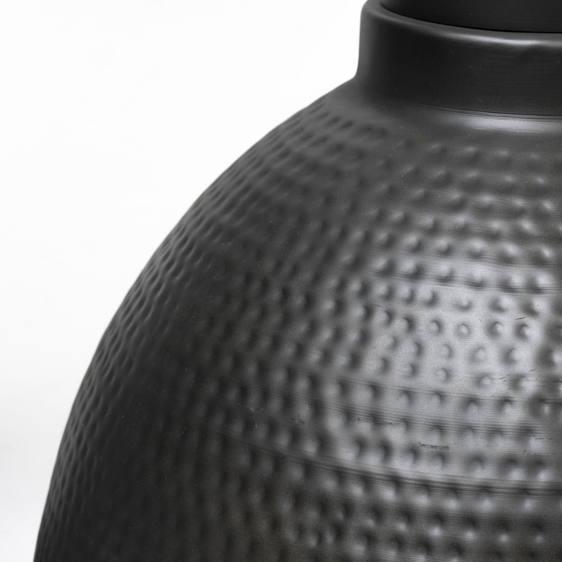 Minerva 19x22 Metallic Gray Hammered Detail Pendant Light — product photograph