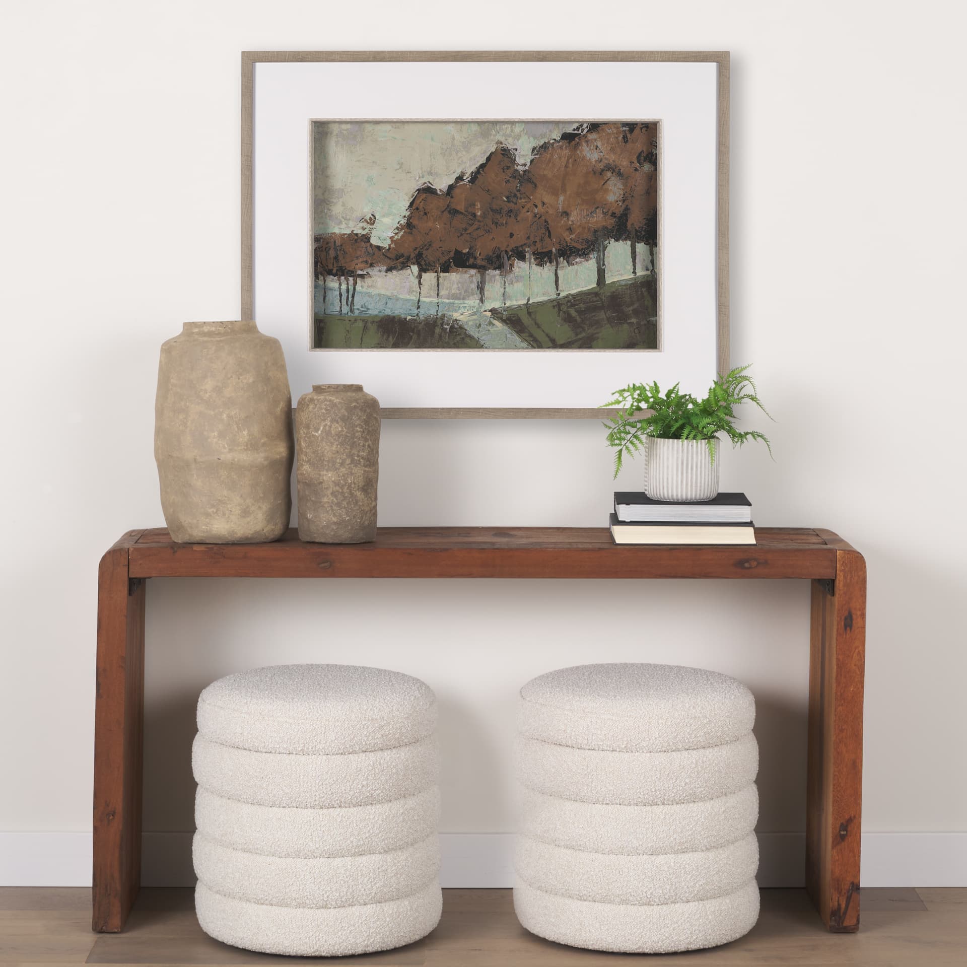 Gilded Grove by Mercana Studio Textured Framed Artwork Matted under Glass — in a styled room