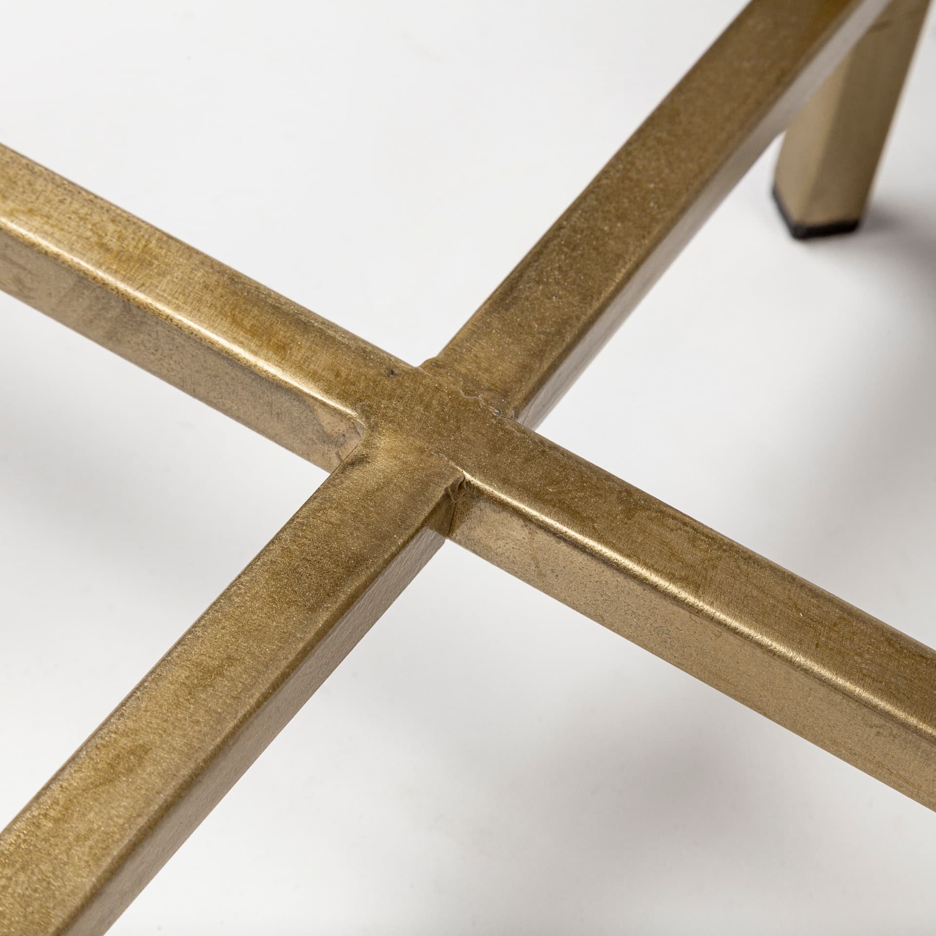 Vincent 33" Octagonal White Marble Tabletop w/ Gold Metal Base Coffee Table — product photograph