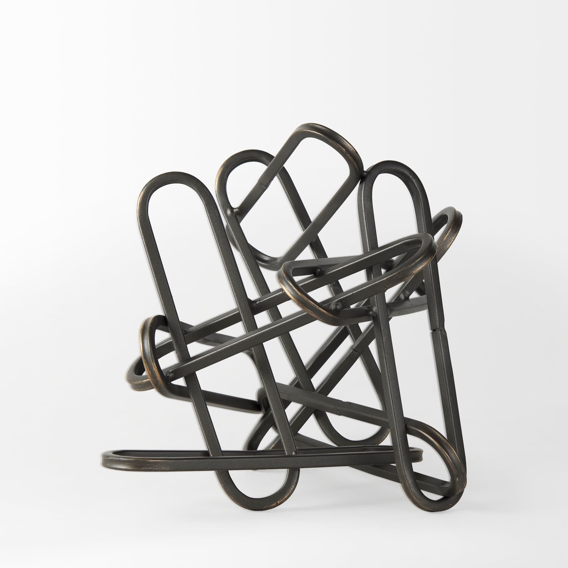 Henderson 10.4L x 8.3W x 7.7H Black Metal Paperclip Decorative Object — product photograph