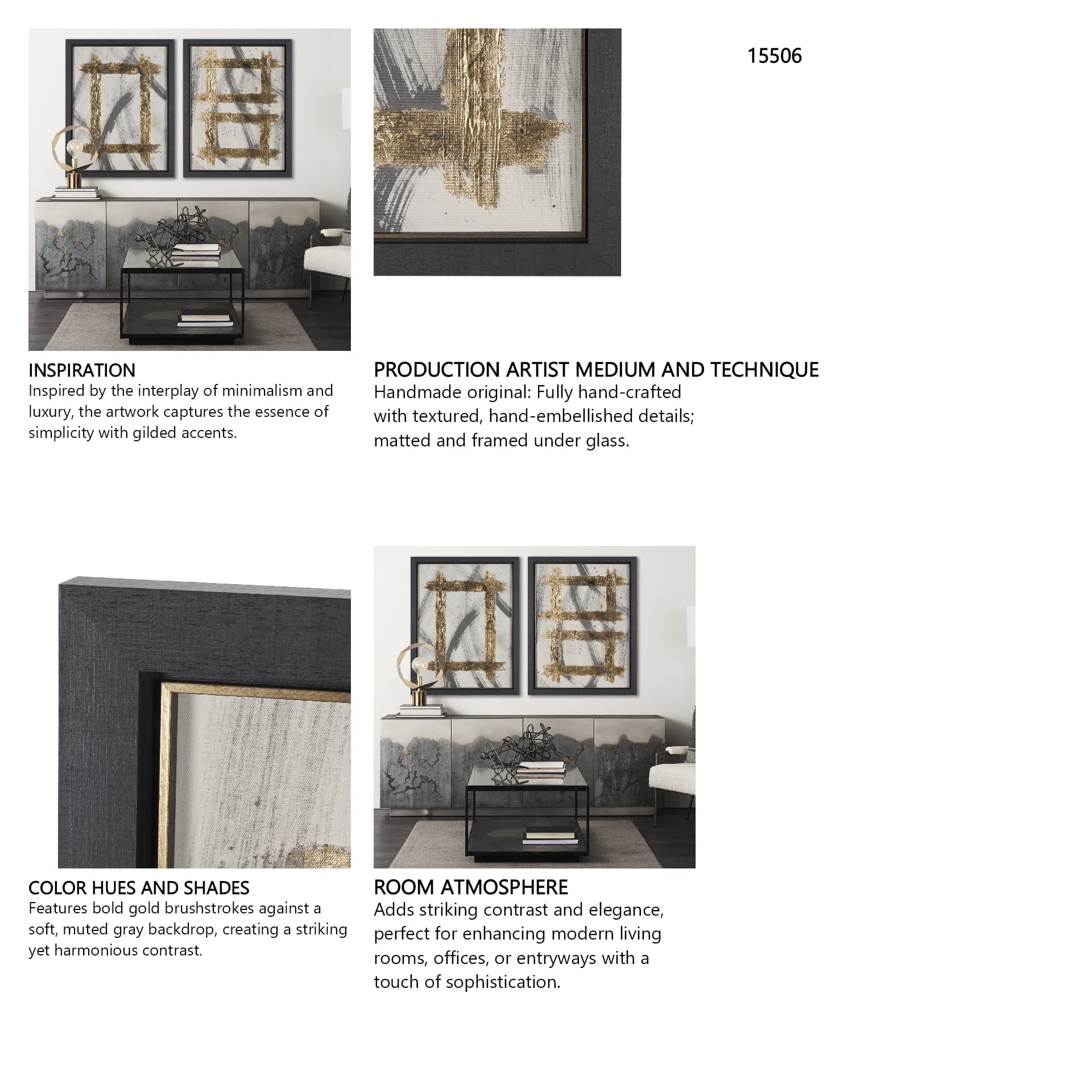 Besmirched I by Studio M a handmade Original Framed Artwork under Glass — in a styled room