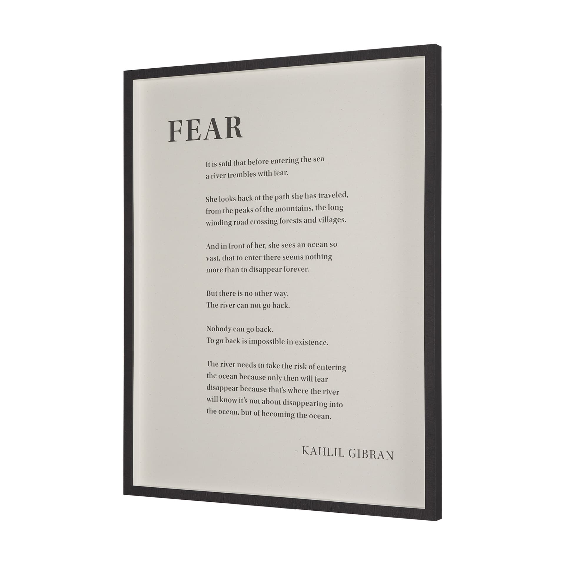 Fear by Mercana Studio a Hand Embellished Framed Art Print Matted under Glass — product photograph