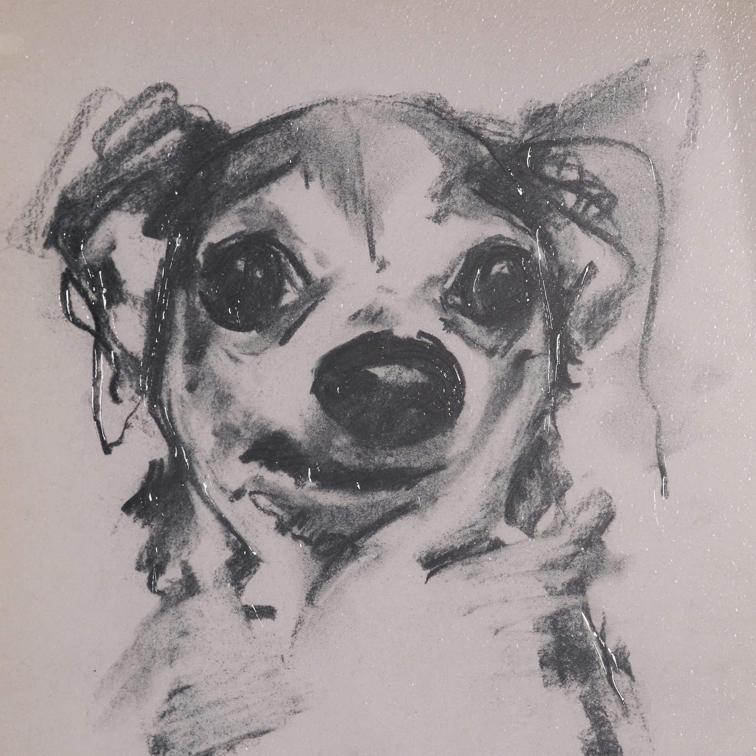 Chihuahua by Mercana Studio Hand-Embellished Framed Artwork Matted under Glass — product photograph