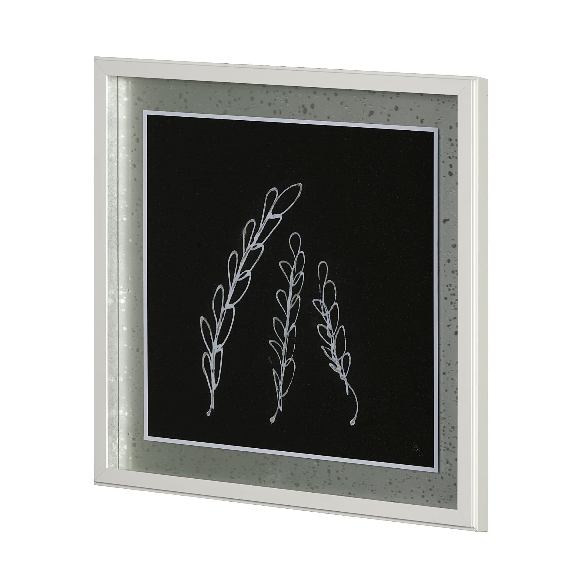 Flora IV by Mercana Studio a Hand Embellished Textured Framed Art Print Matted under Glass — product photograph
