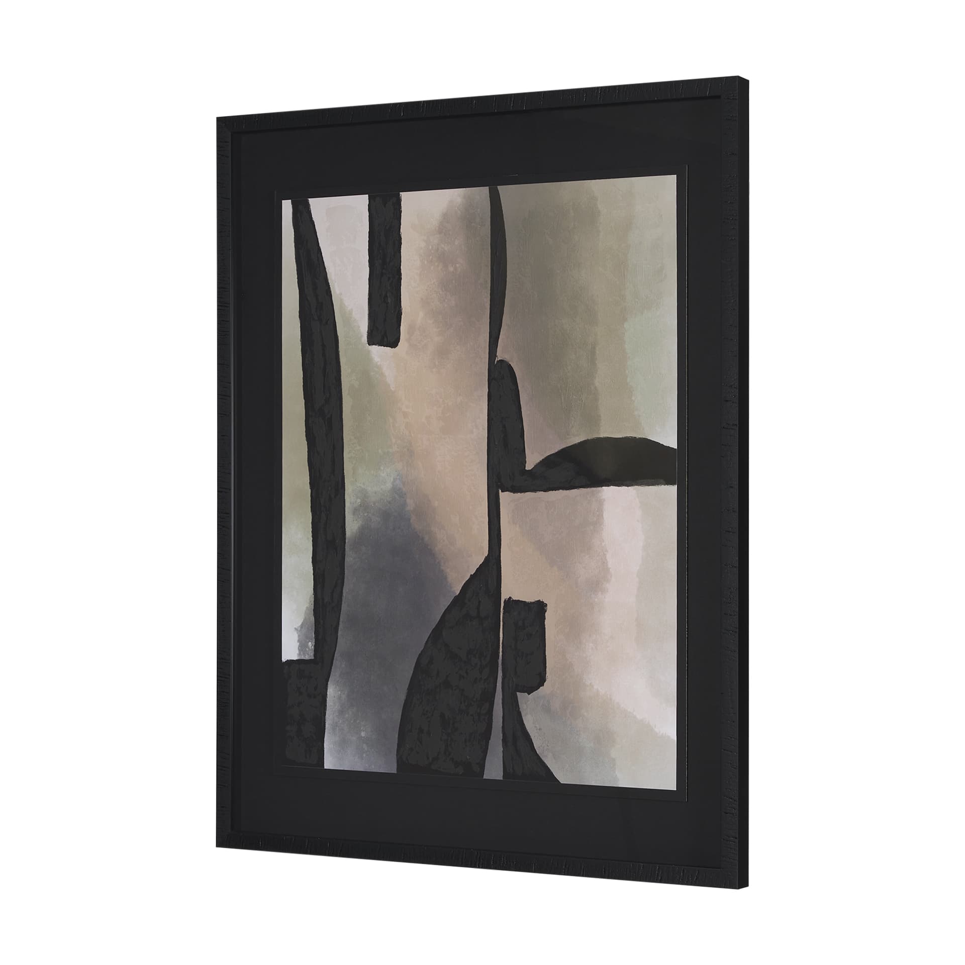 Shape Shift - Divide by Mercana Studio Hand Embellished Textured Framed Art Print Matted under Glass — product photograph