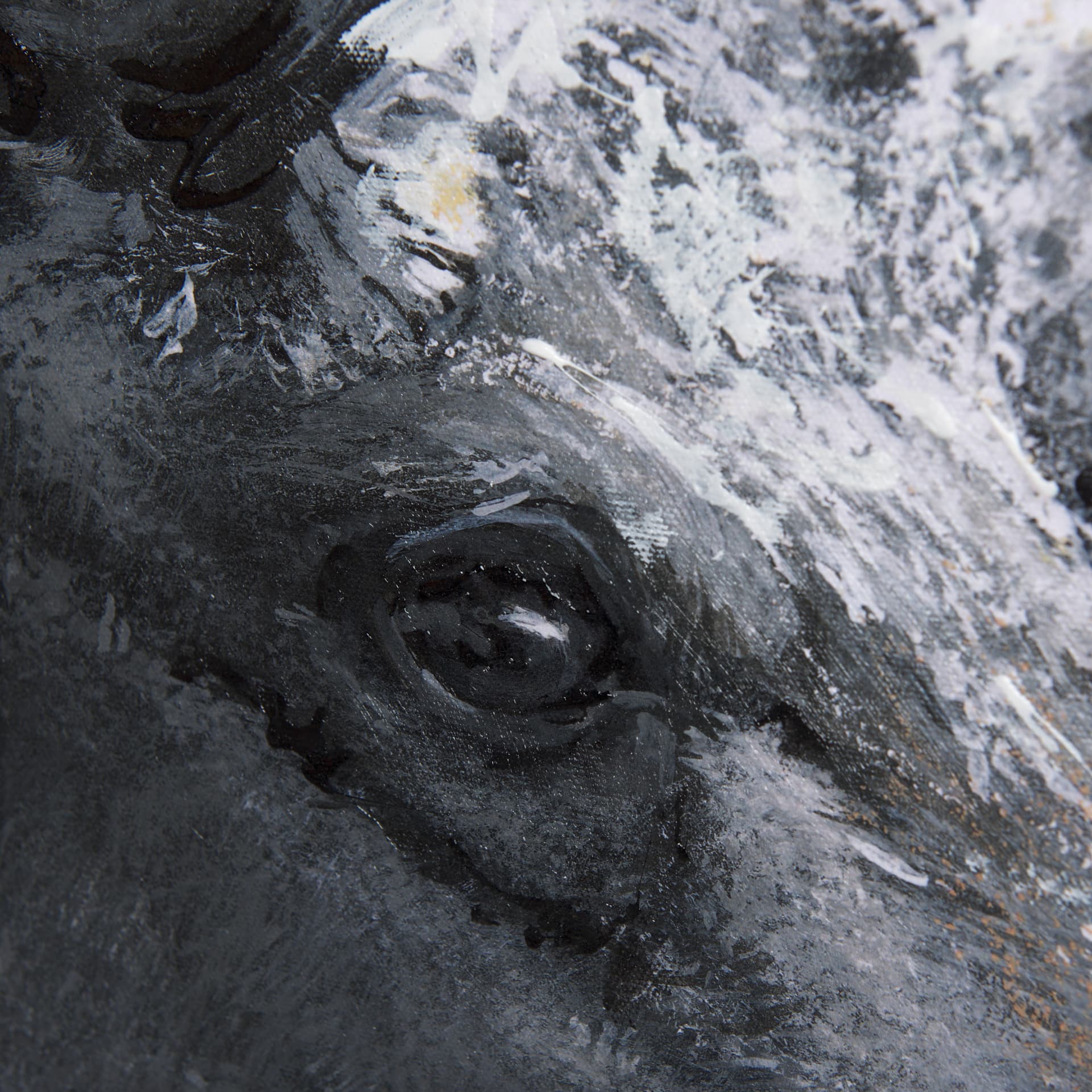 Animal Portrait I by Mercana Studio a Hand Embellished Textured Canvas — product photograph