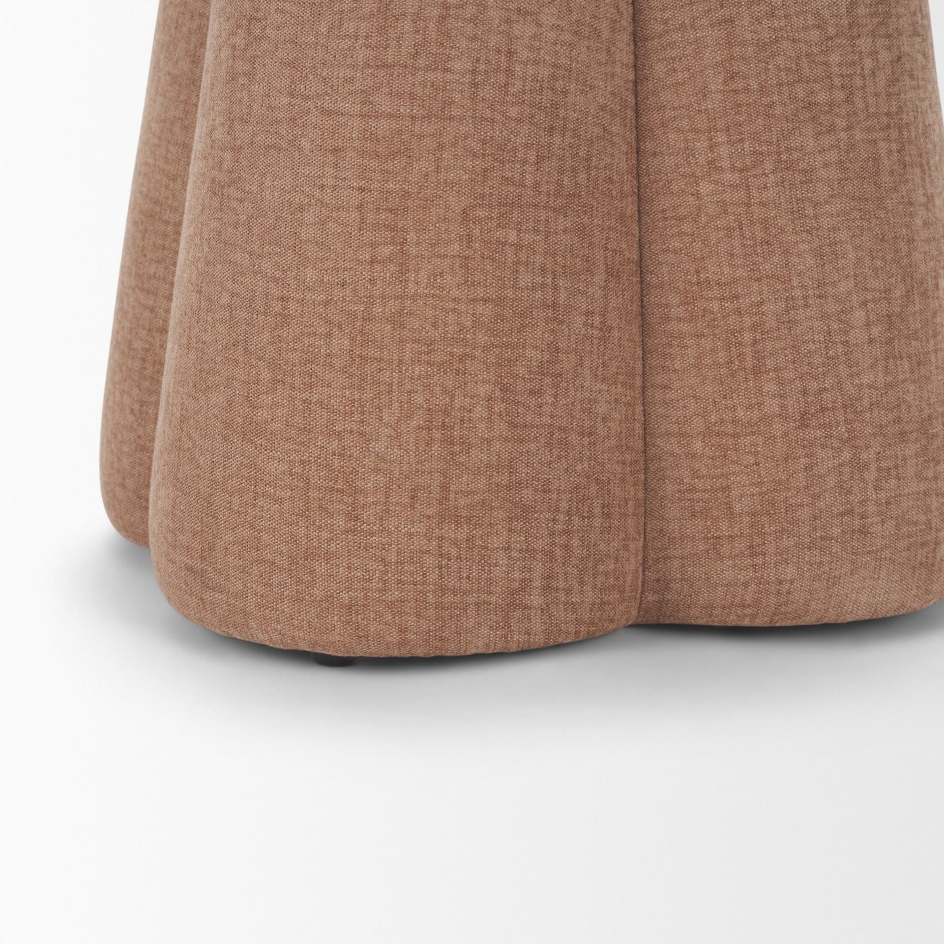 Oona Upholstered Ottoman | Sienna Fabric | 3 Legs — product photograph
