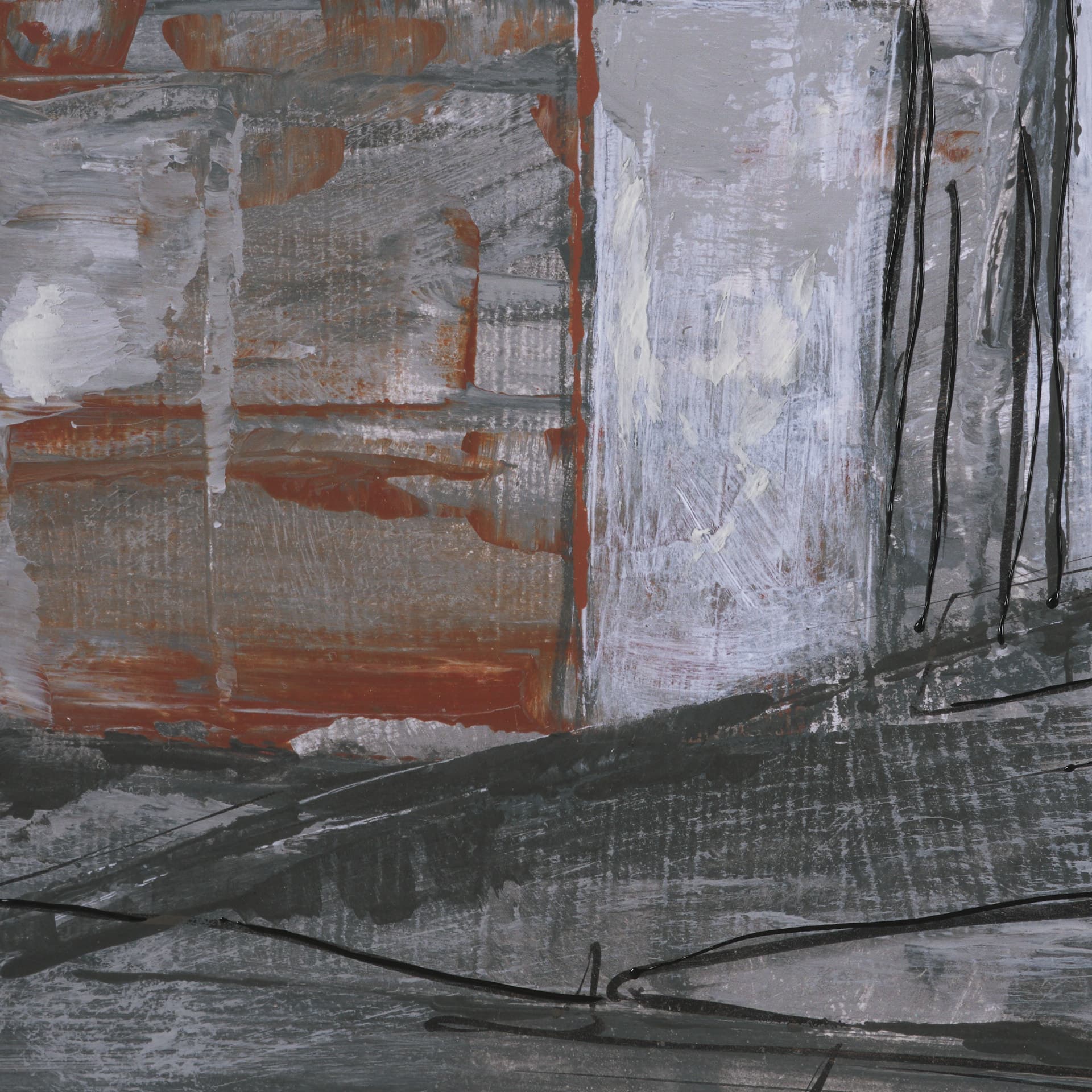 Community 2C by Mercana Studio Hand-Embellished Textured Framed Artwork Matted under Glass — product photograph