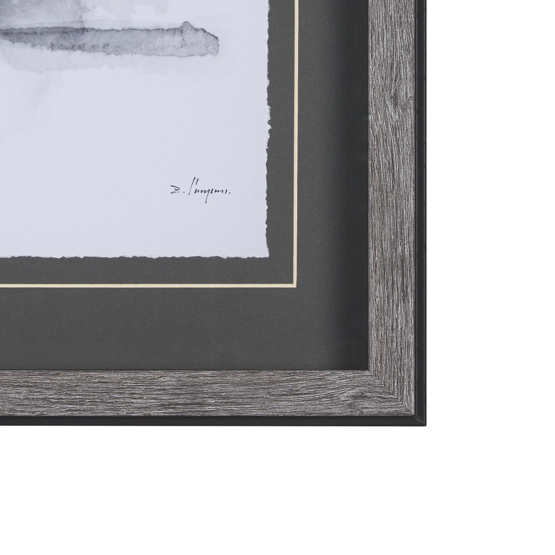 Robin BW I by Mercana Studio a Hand Embellished Textured Framed Art Print Matted under Glass — product photograph