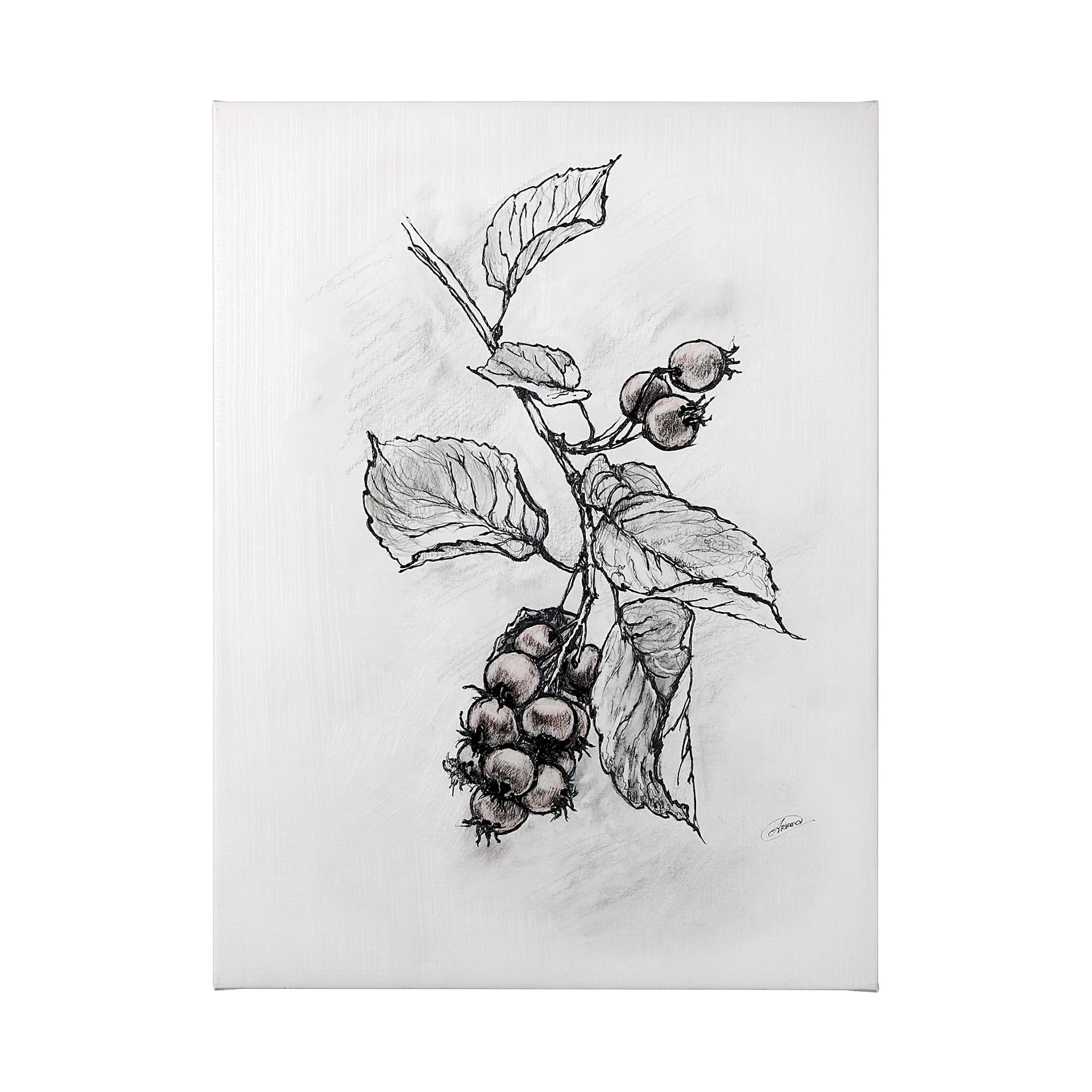 Wildberry Collection Saskatoonberry by Ariana a Hand Embellished Textured Canvas — product photograph