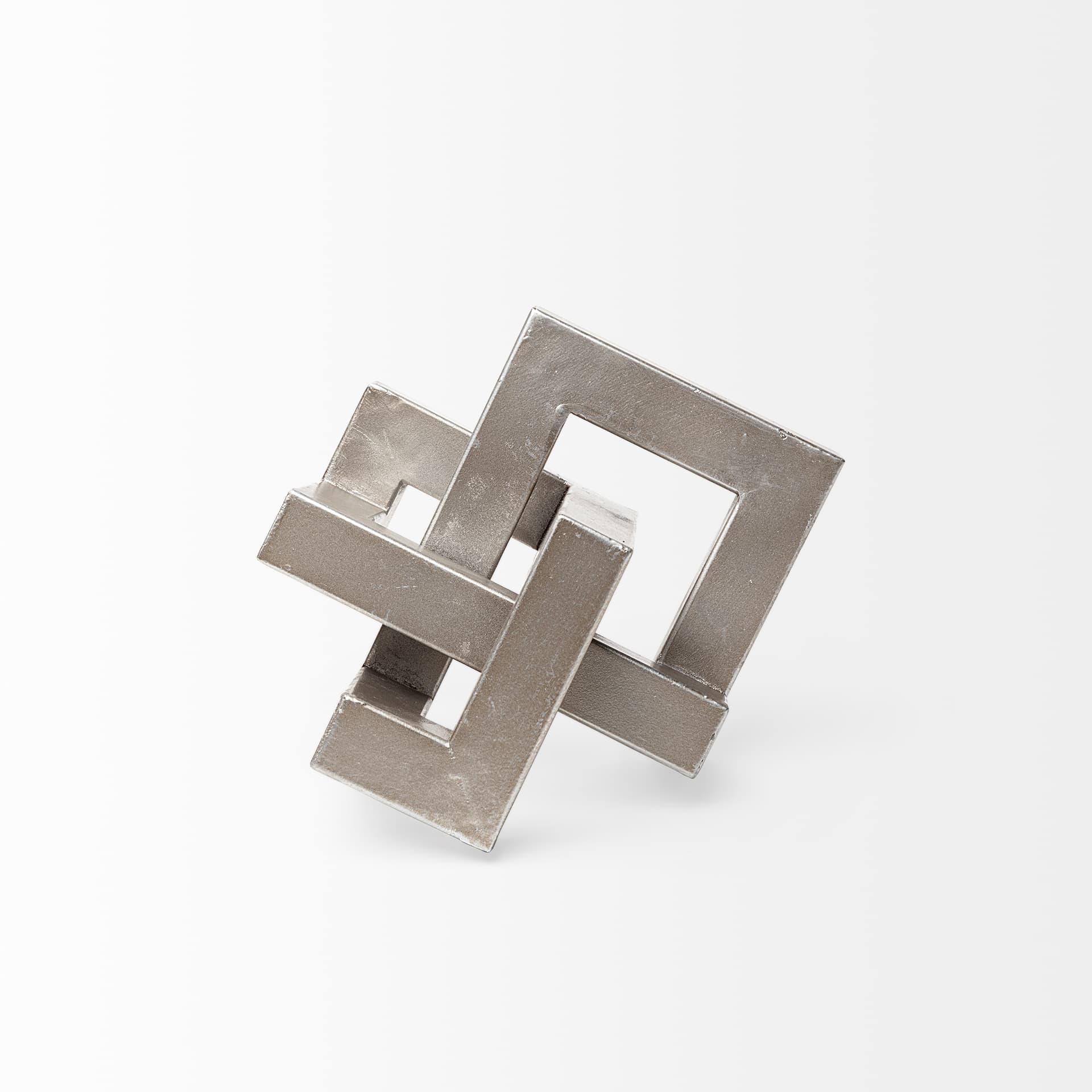 Link Small Silver Metal Sculpture Decorative Object — product photograph