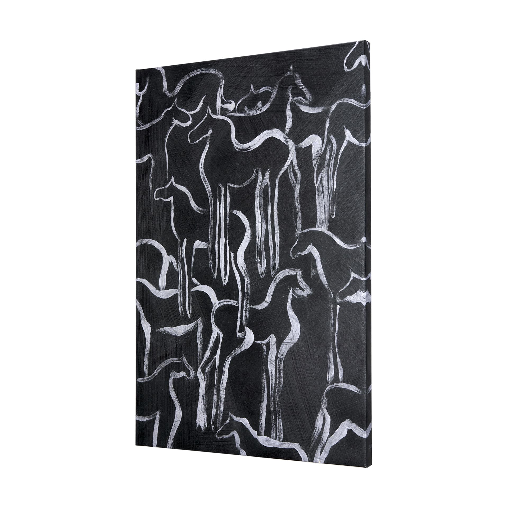Horse Herd II by Mercana Studio a Hand Embellished Textured Canvas — product photograph