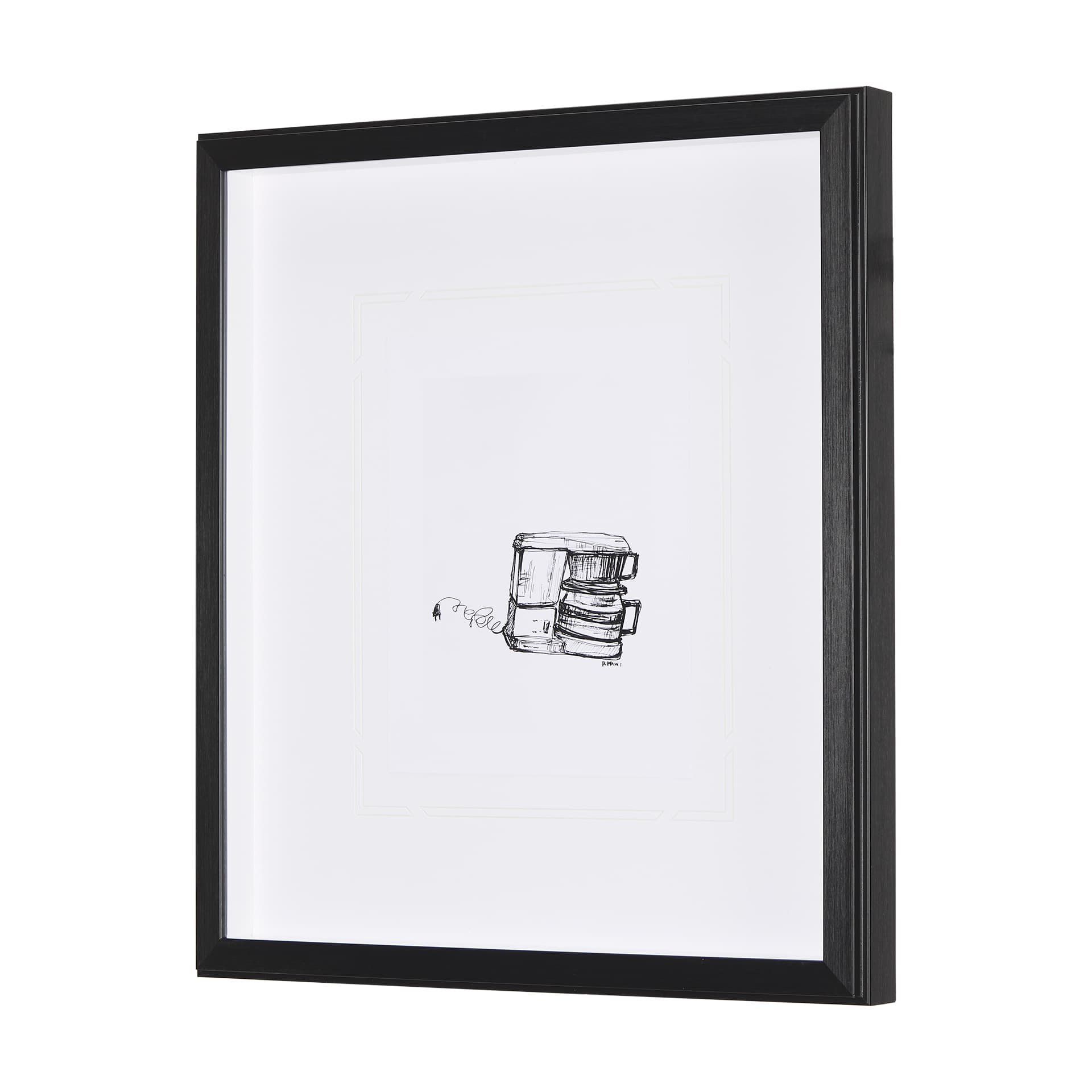 Drip Coffee Maker by Simeng a Framed Art Print Matted under Glass — product photograph